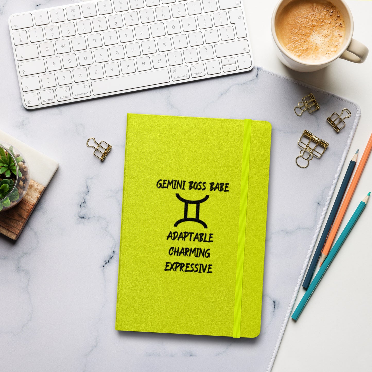 “Gemini Boss Babe” Hardcover Bound Notebook