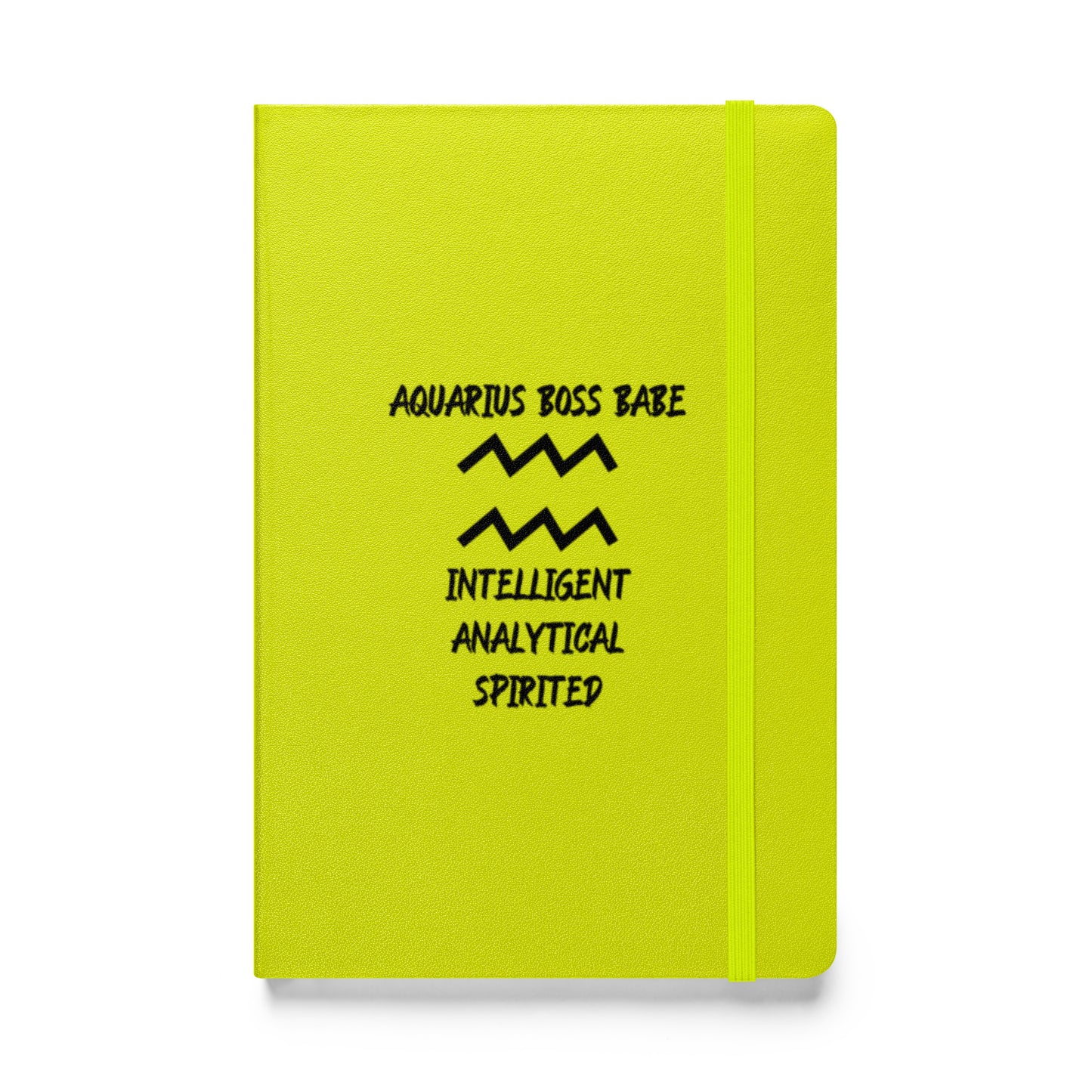 “Aquarius Boss Babe” Hardcover Bound Notebook