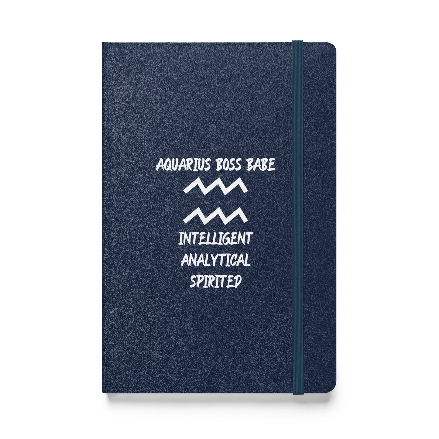 “Aquarius Boss Babe” Hardcover Bound Notebook