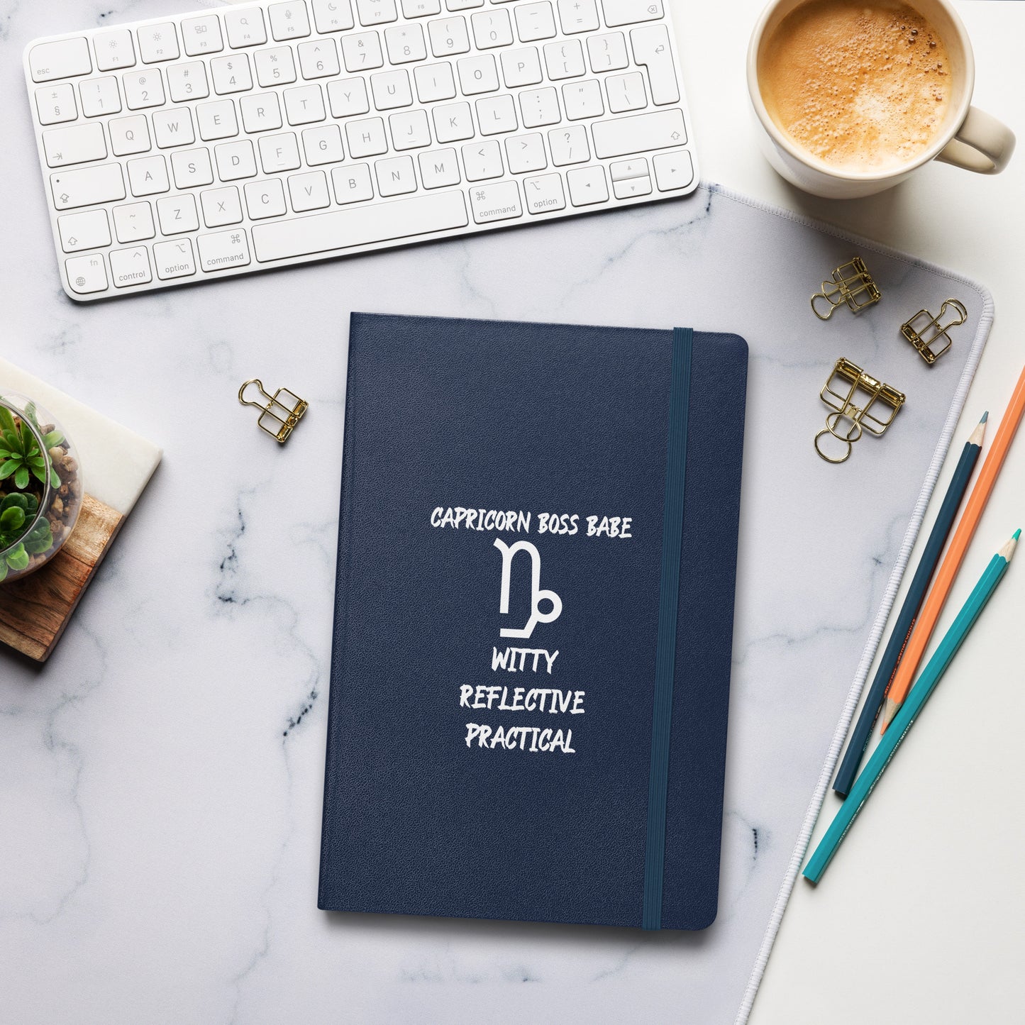 “Capricorn Boss Babe” Hardcover Bound Notebook