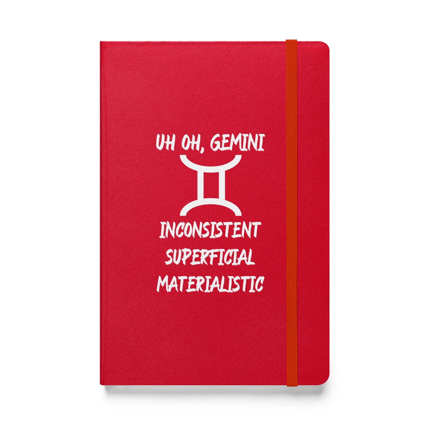 “Uh Oh, Gemini” Hardcover Bound Notebook