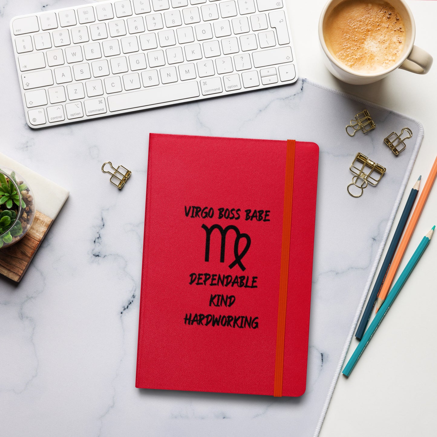“Virgo Boss Babe” Hardcover Bound Notebook