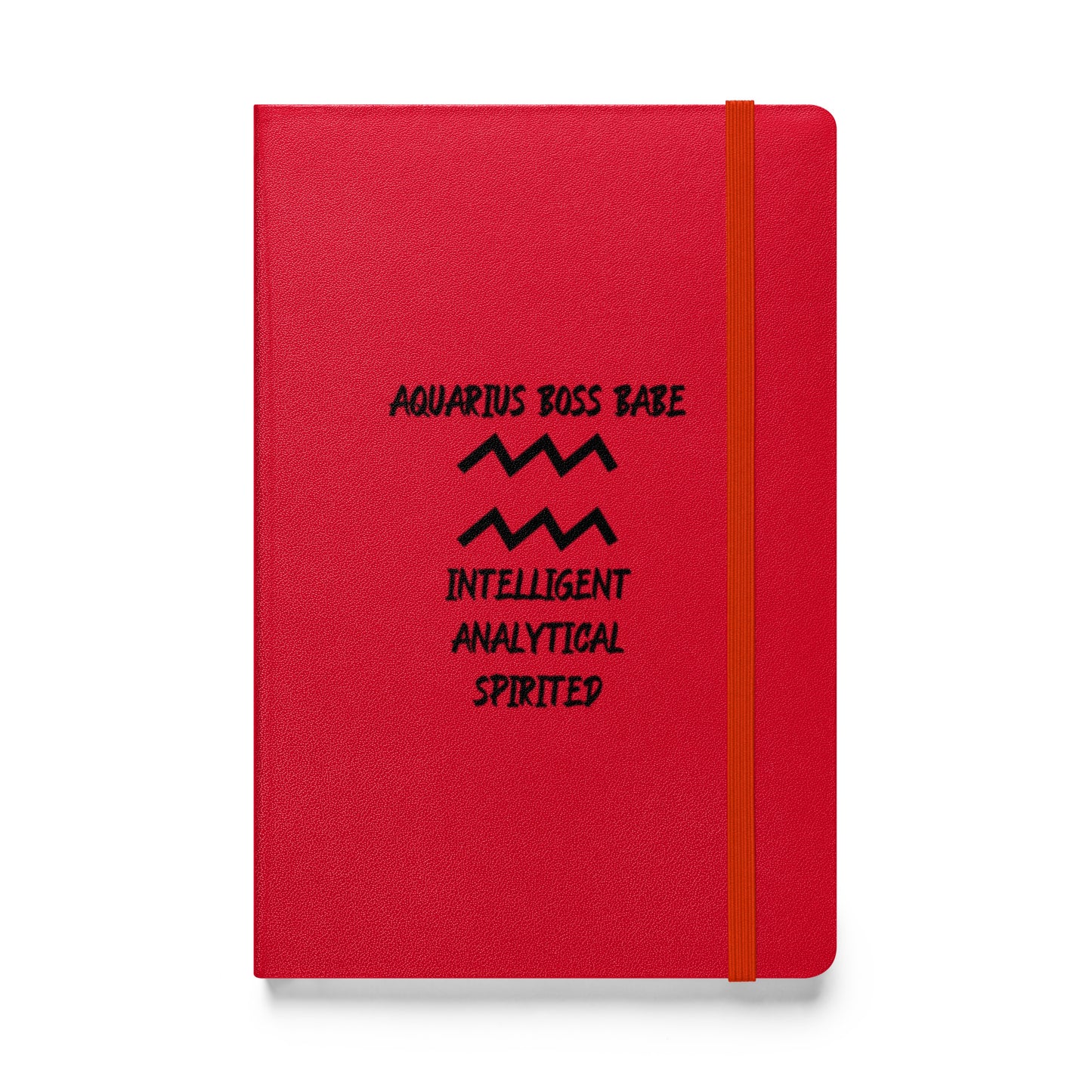 “Aquarius Boss Babe” Hardcover Bound Notebook