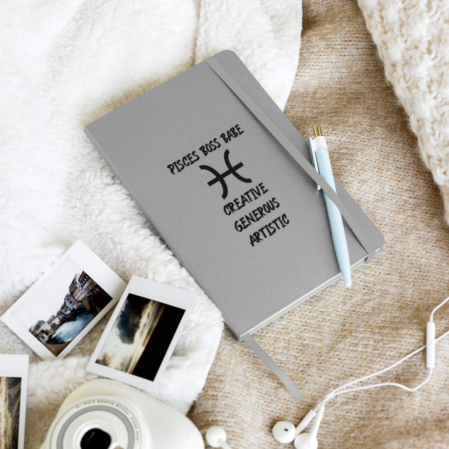 “Pisces Boss Babe” Hardcover Bound Notebook