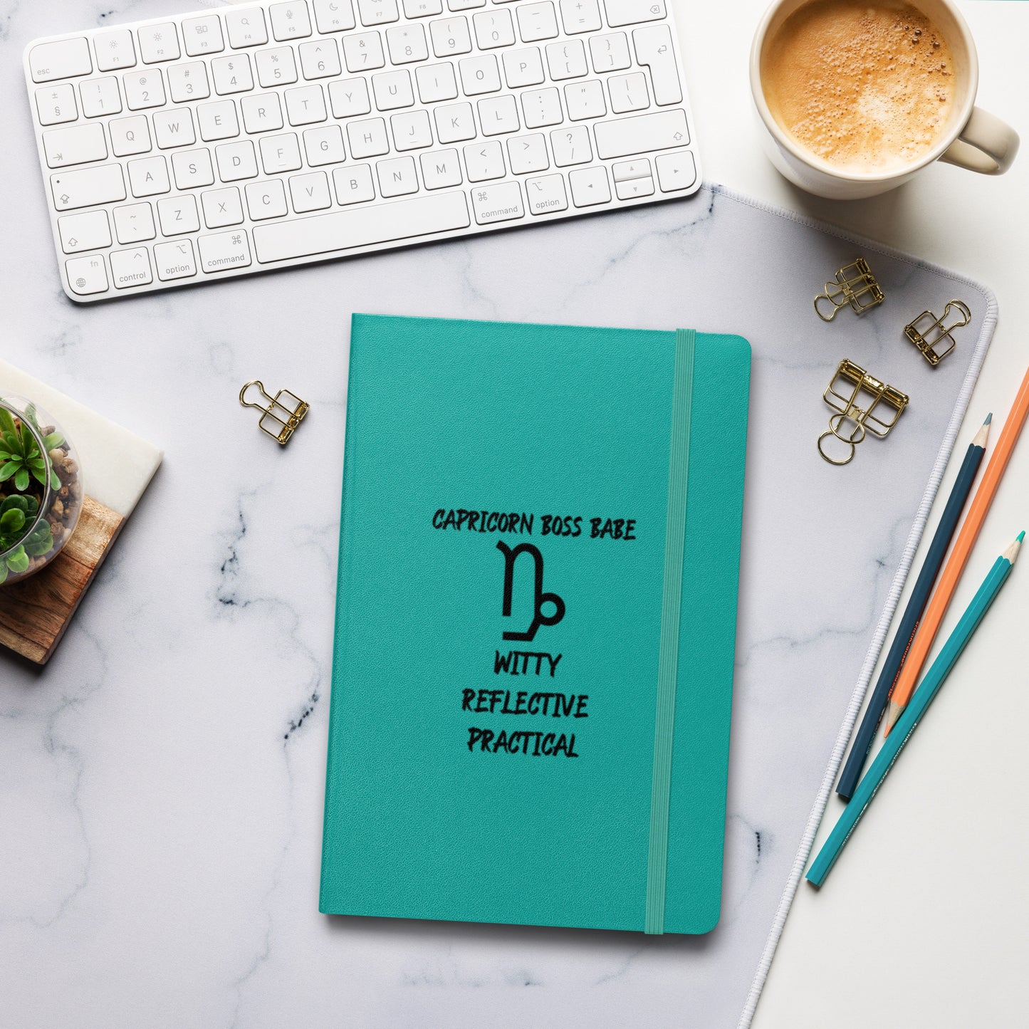 “Capricorn Boss Babe” Hardcover Bound Notebook