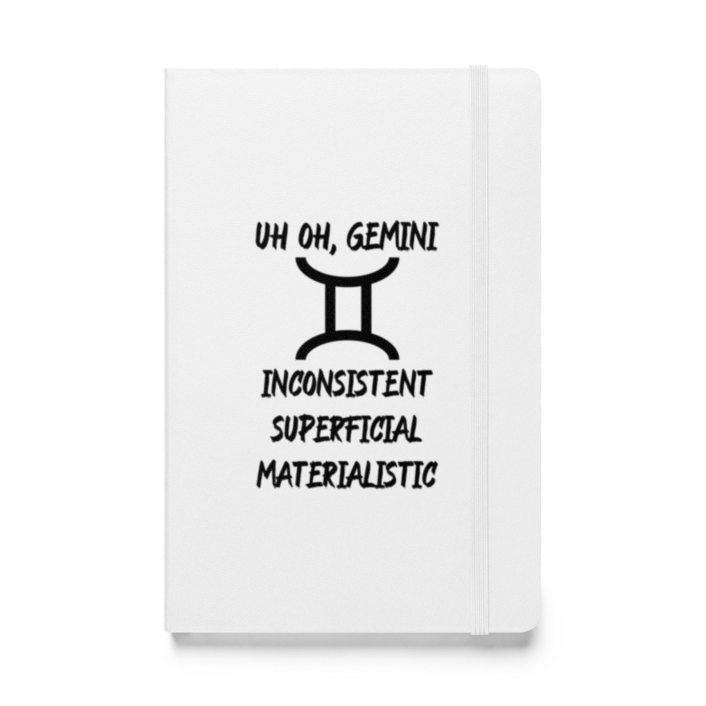 “Uh Oh, Gemini” Hardcover Bound Notebook