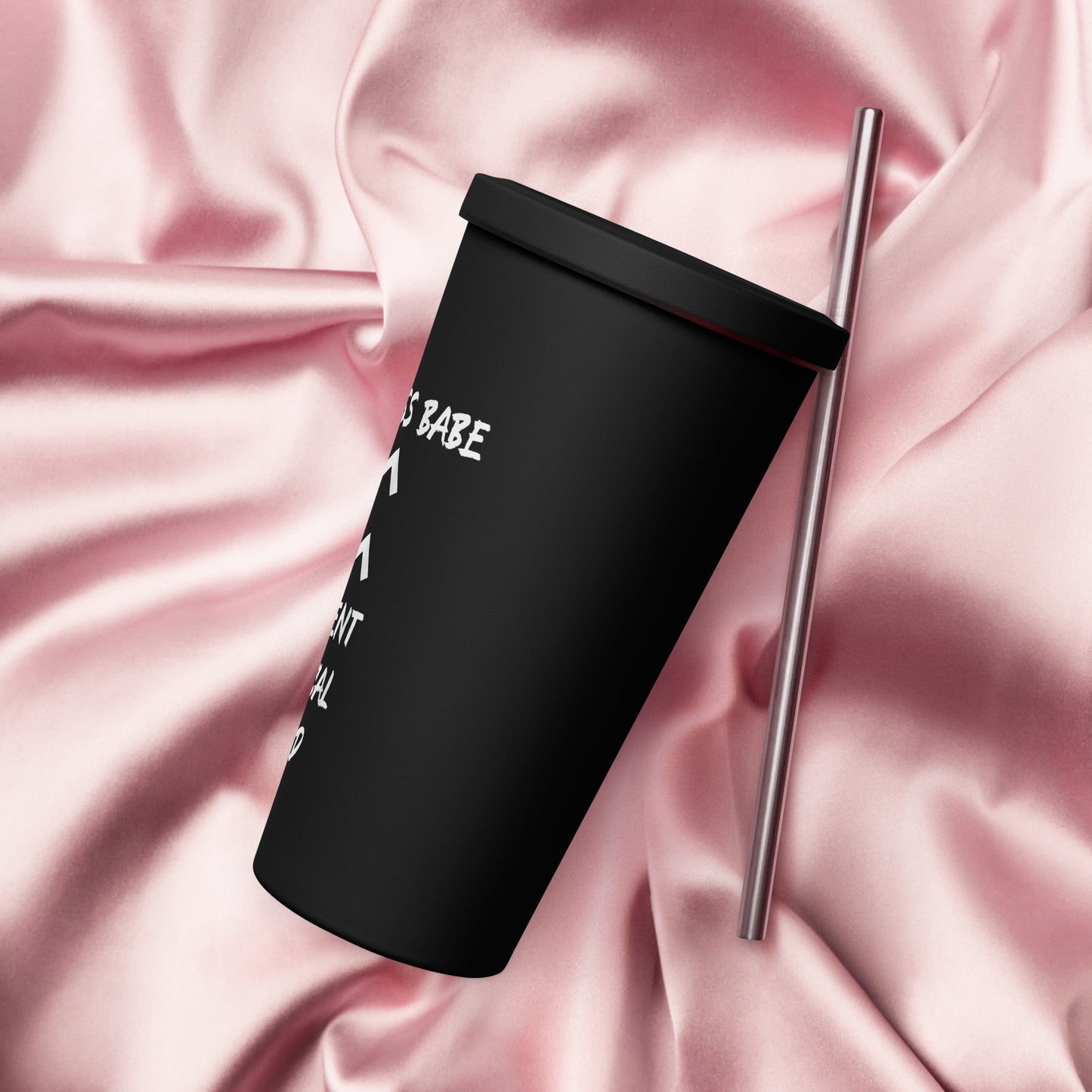 “Aquarius Boss Babe” Insulated Tumbler With A Straw