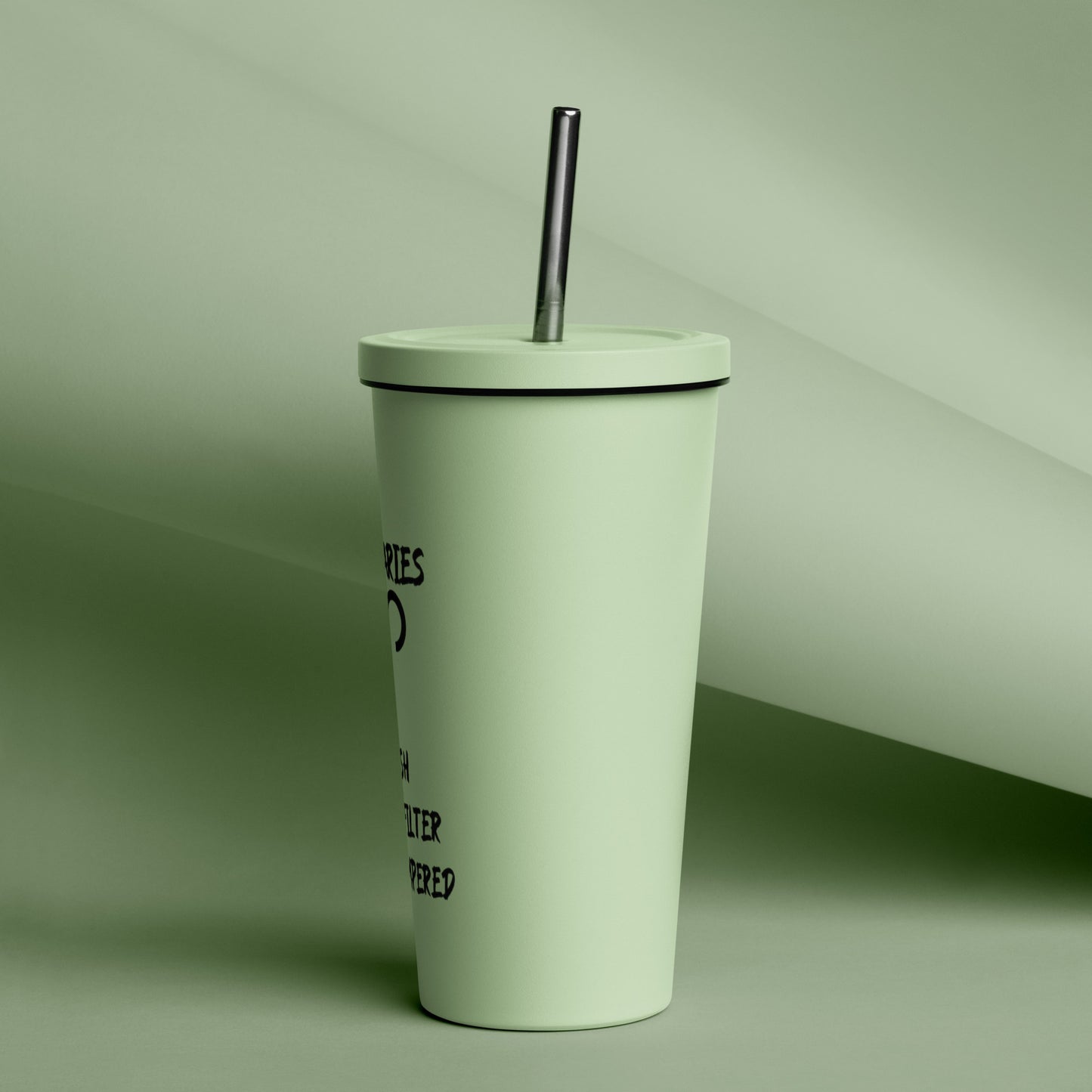 “Uh Oh, Aries” Insulated Tumbler With A Straw