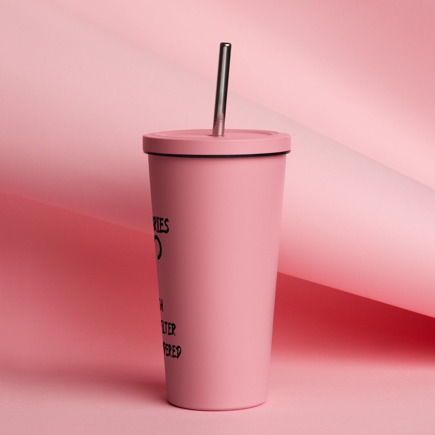 “Uh Oh, Aries” Insulated Tumbler With A Straw