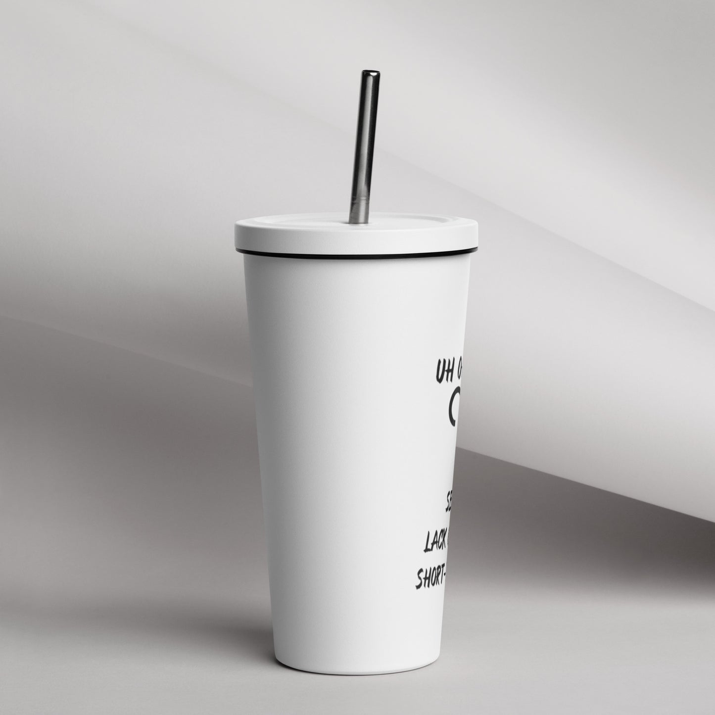 “Uh Oh, Aries” Insulated Tumbler With A Straw
