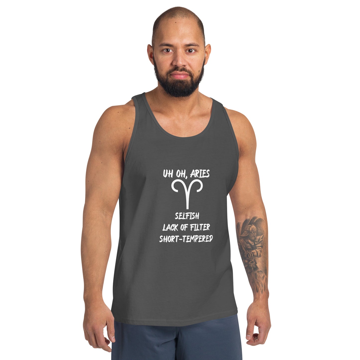 “Uh Oh, Aries” Men's Tank Top