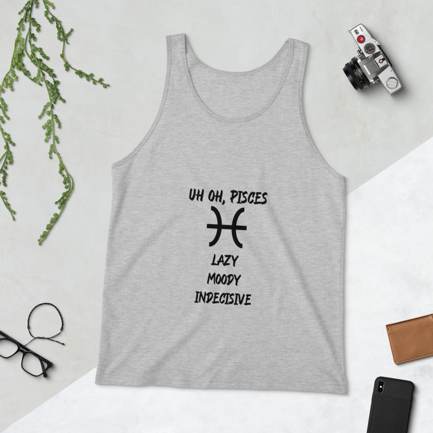 “Uh Oh, Pisces” Men's Tank Top