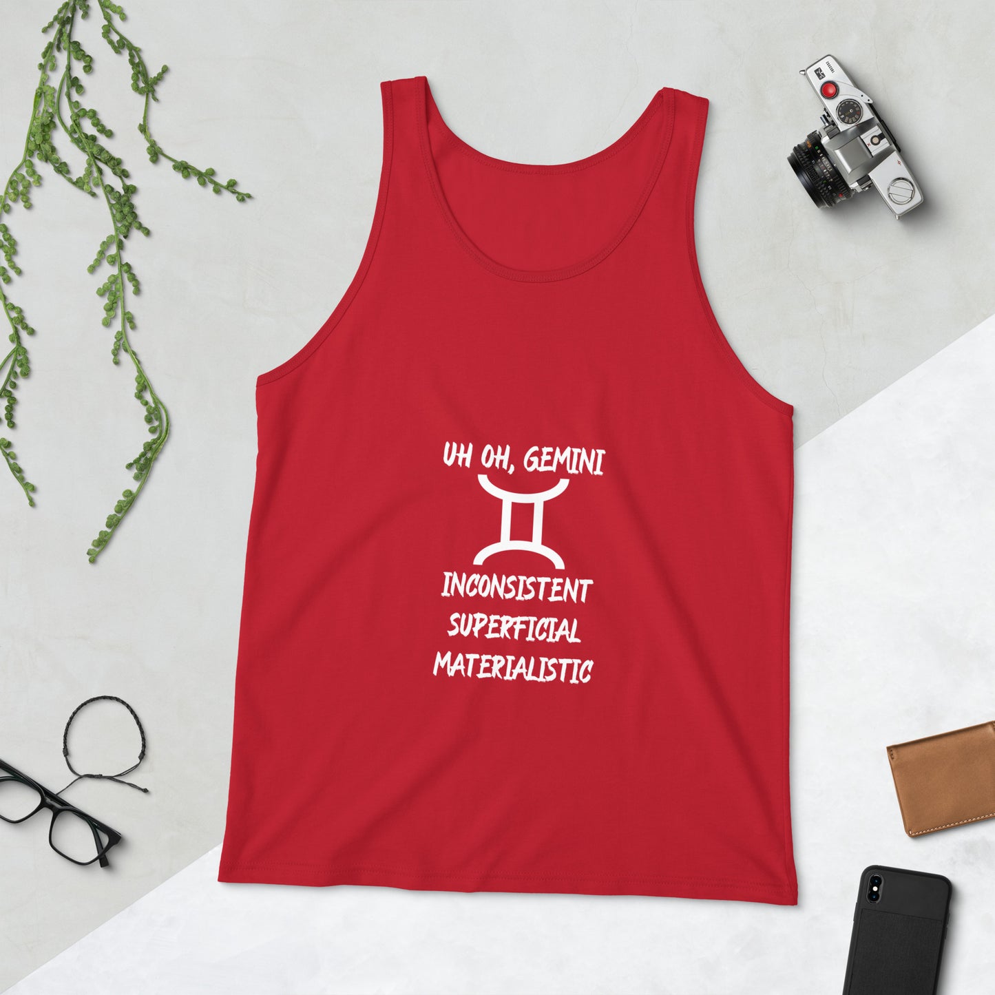 “Uh Oh, Gemini” Men's Tank Top