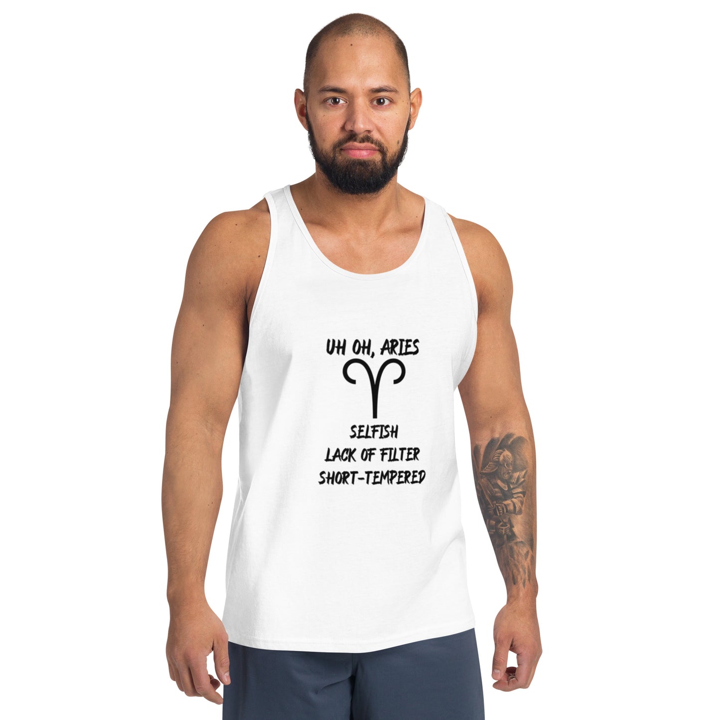 “Uh Oh, Aries” Men's Tank Top
