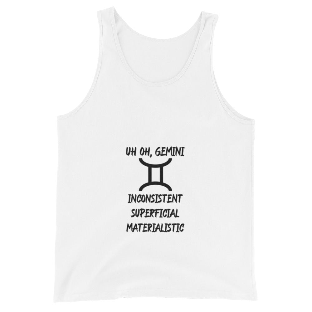 “Uh Oh, Gemini” Men's Tank Top
