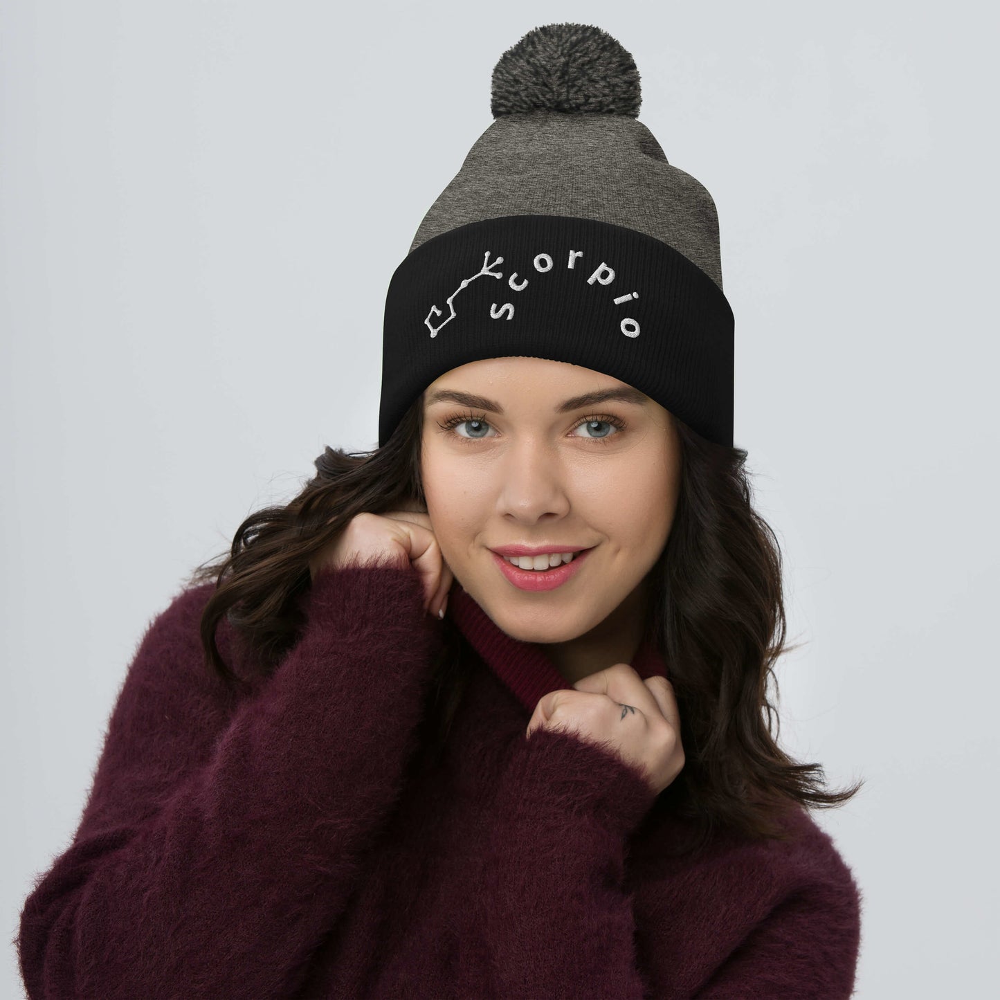 “Scorpio” Pom-Pom Beanie