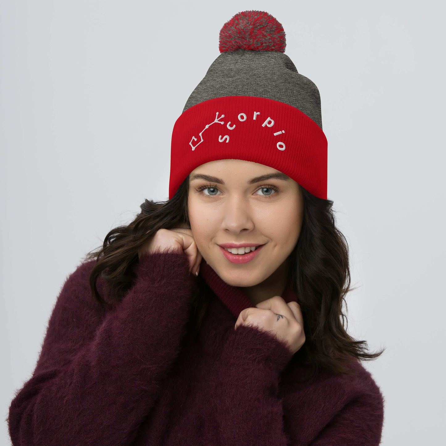 “Scorpio” Pom-Pom Beanie