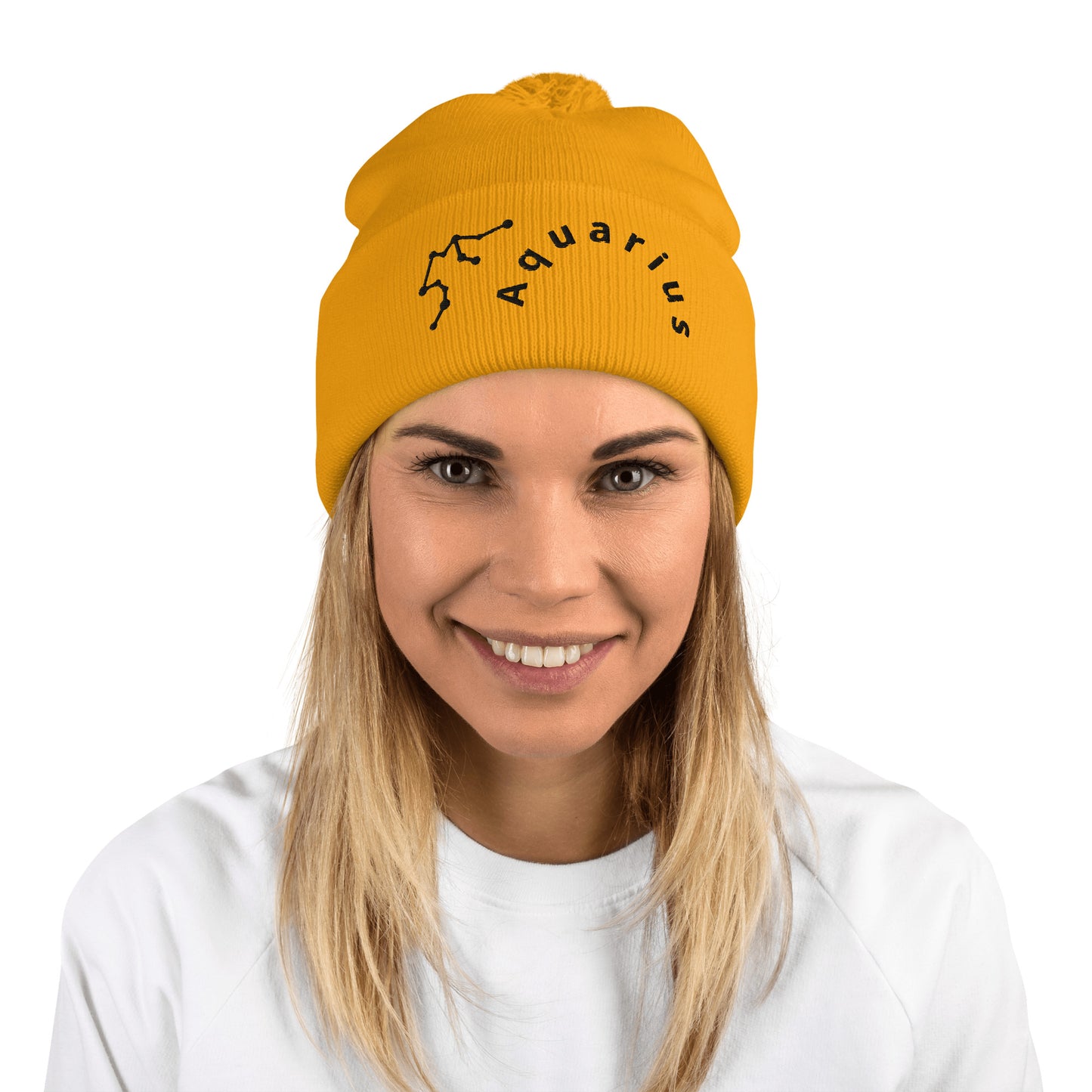 “Aquarius” Pom-Pom Beanie