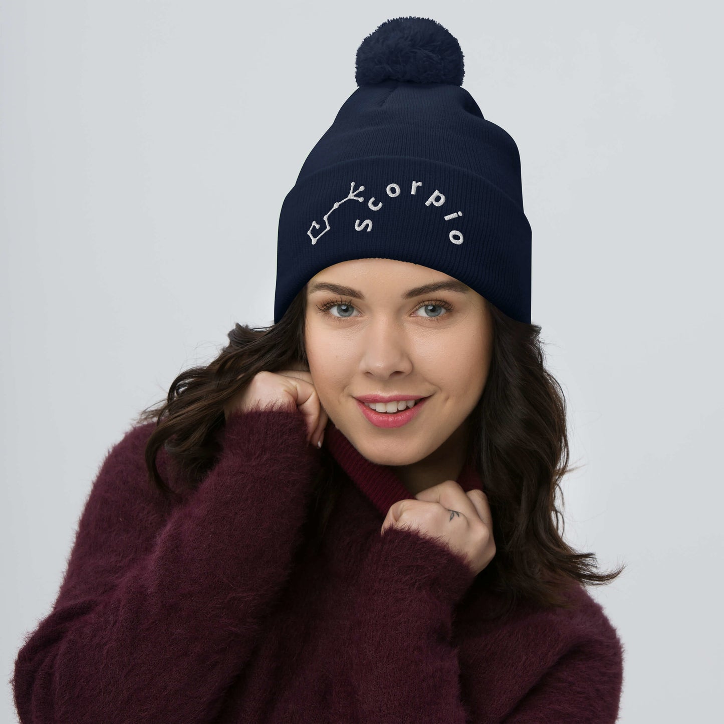“Scorpio” Pom-Pom Beanie