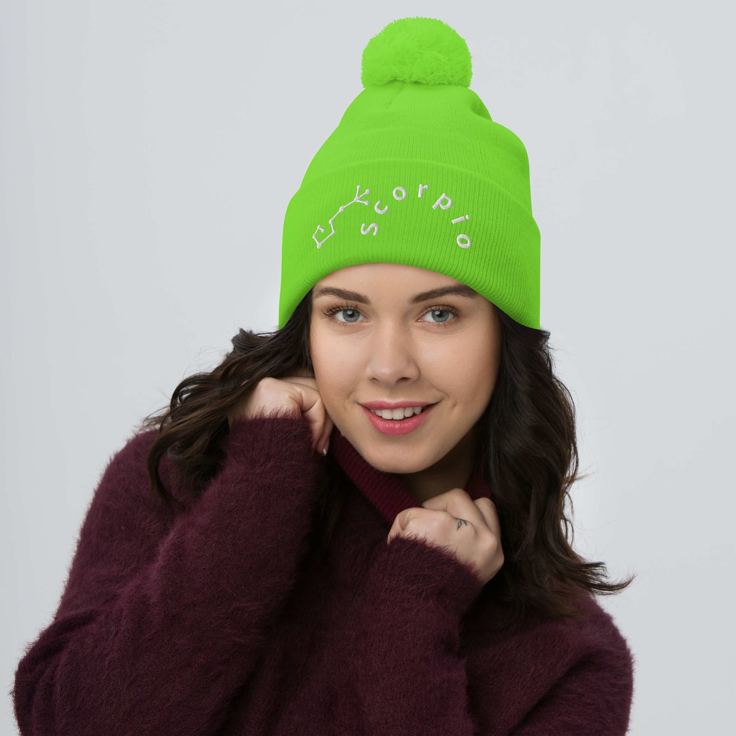 “Scorpio” Pom-Pom Beanie