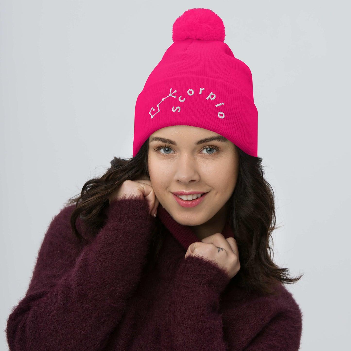 “Scorpio” Pom-Pom Beanie