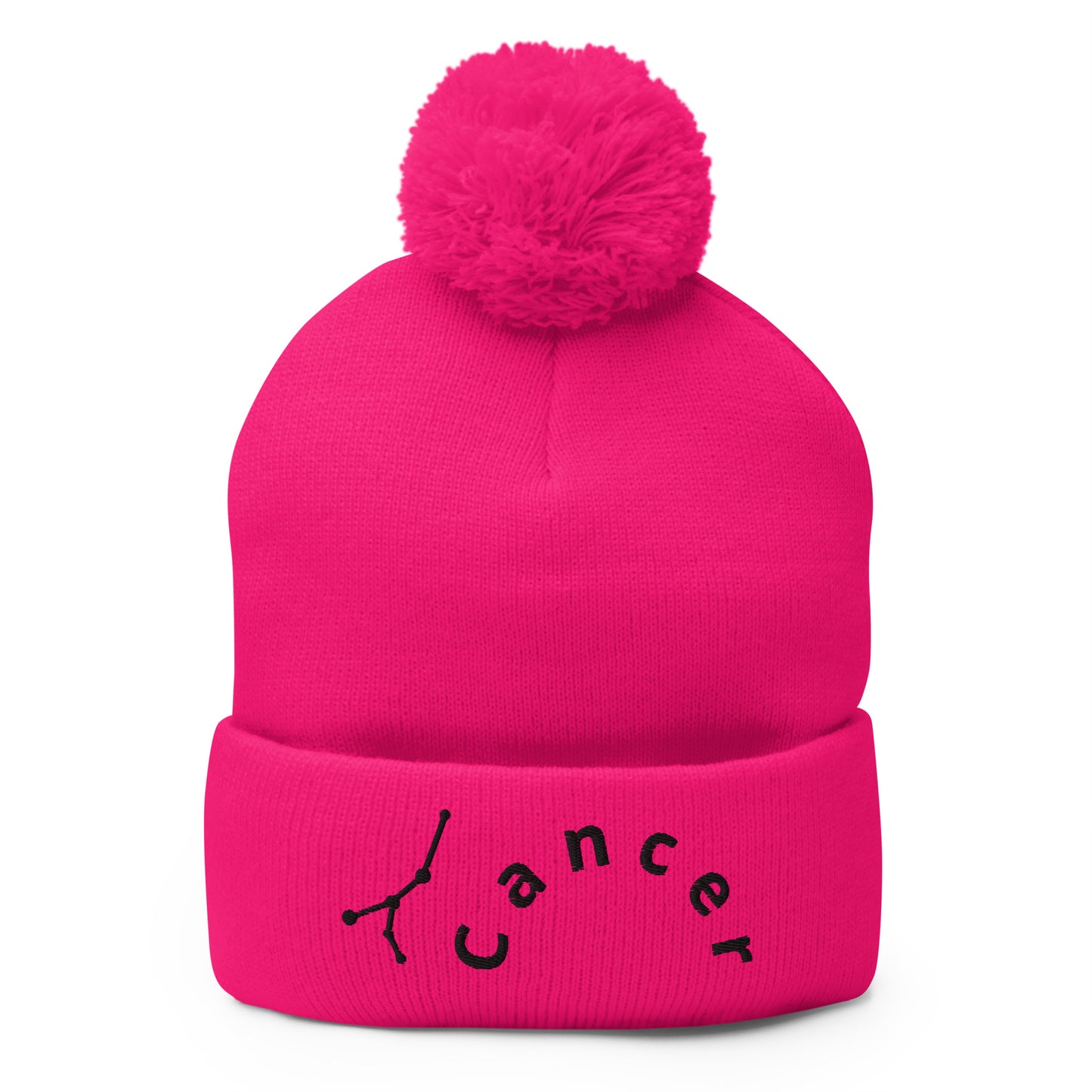 “Cancer” Pom-Pom Beanie