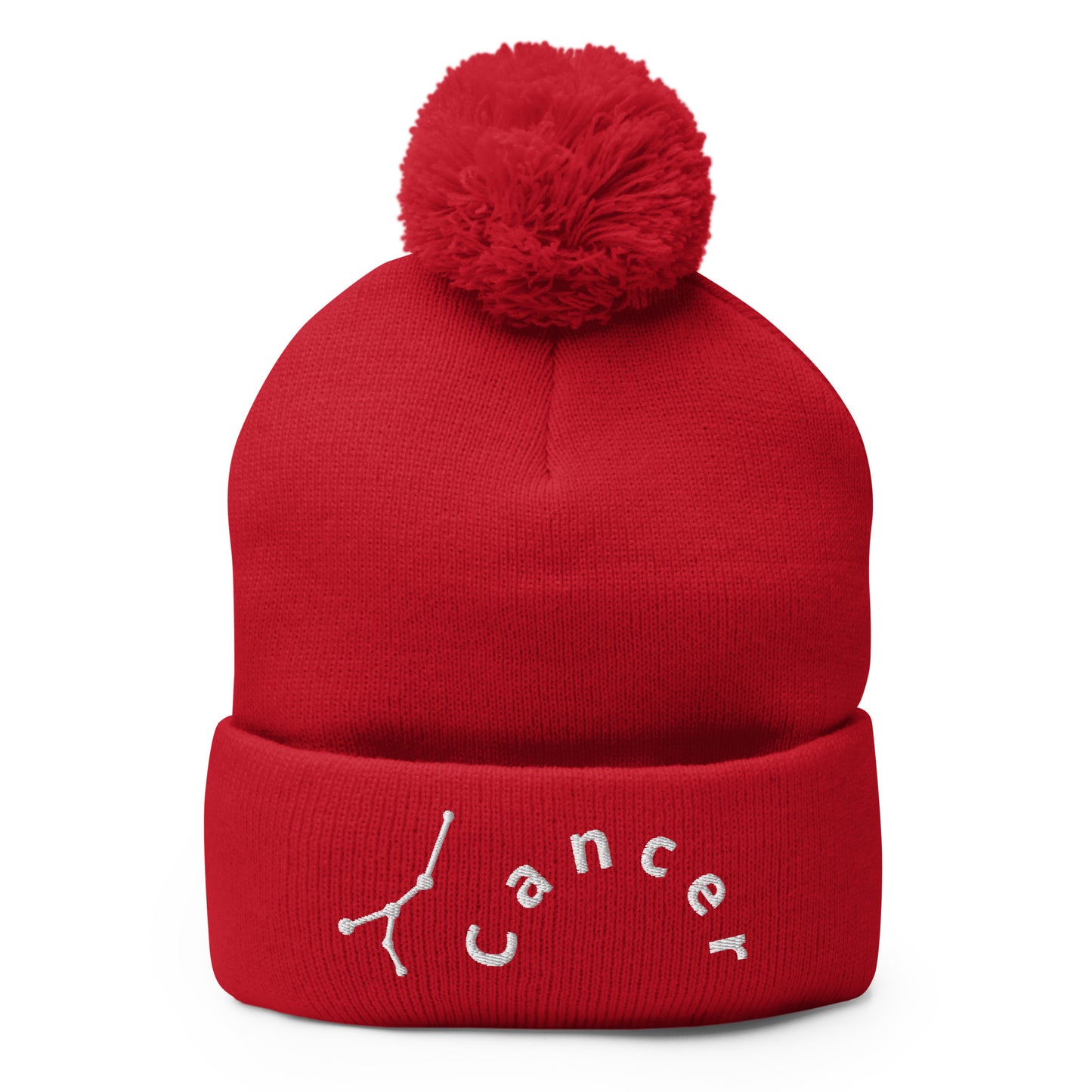 “Cancer” Pom-Pom Beanie
