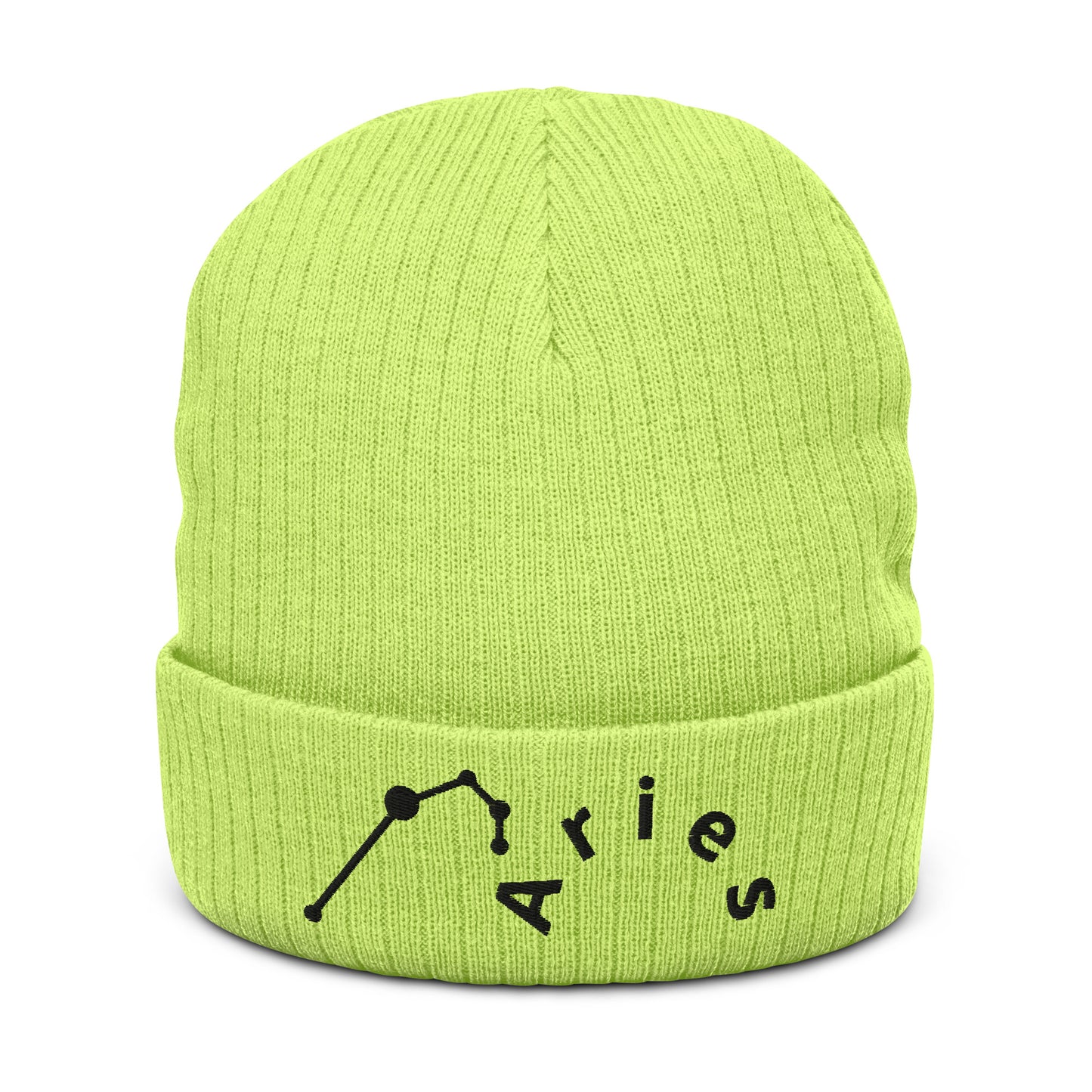“Aries” Ribbed Knit Beanie