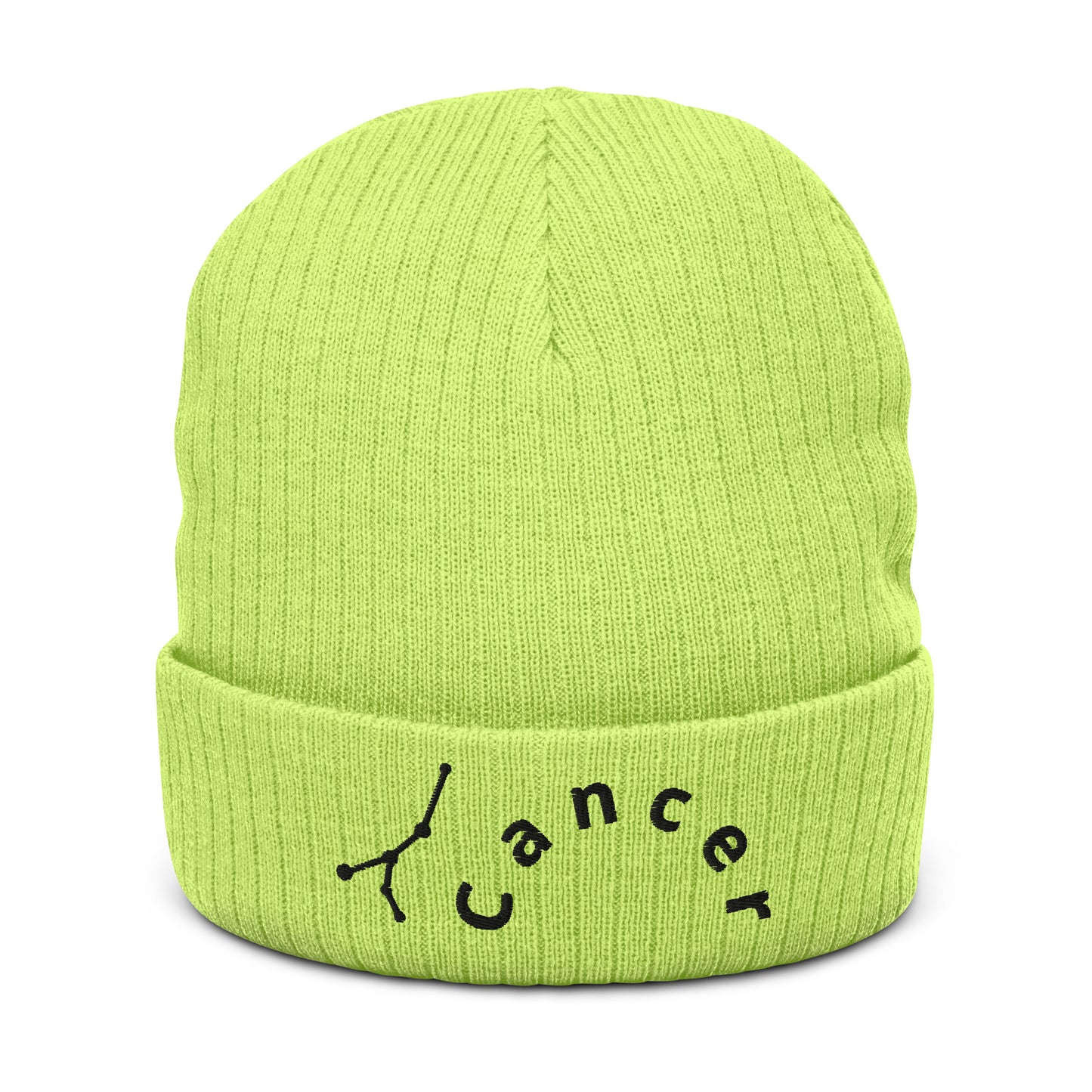 “Cancer” Ribbed Knit Beanie