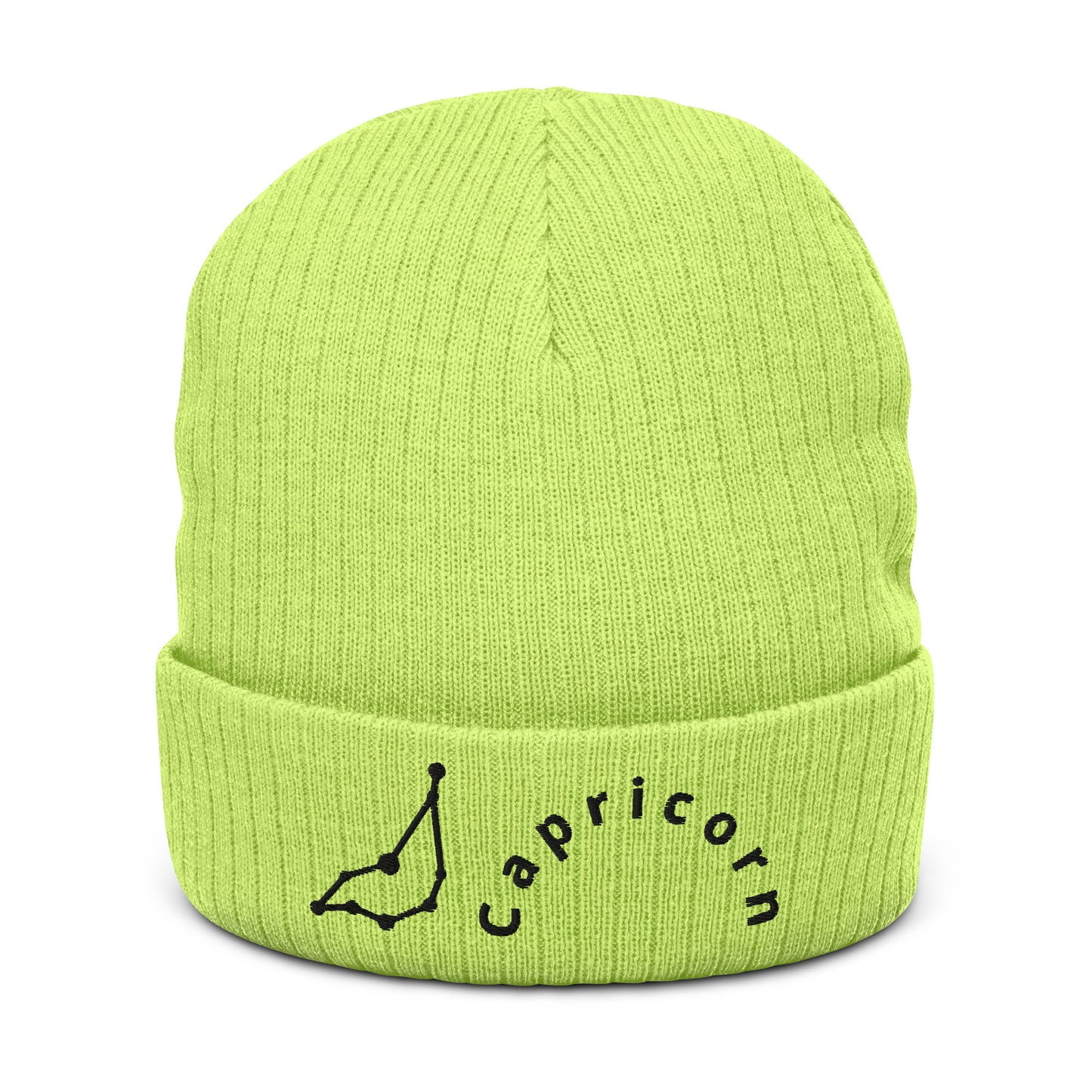 “Capricorn” Ribbed Knit Beanie