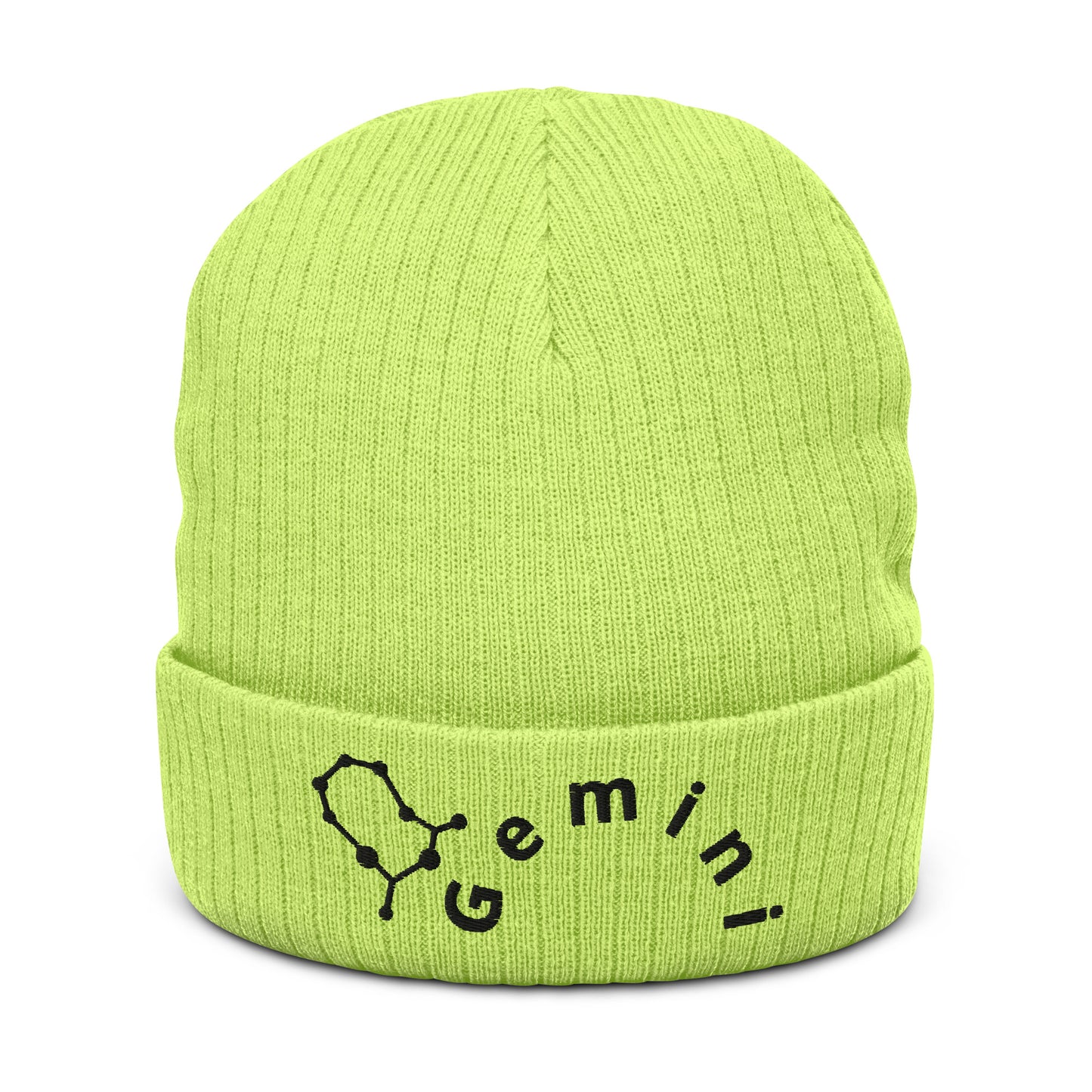 “Gemini” Ribbed Knit Beanie