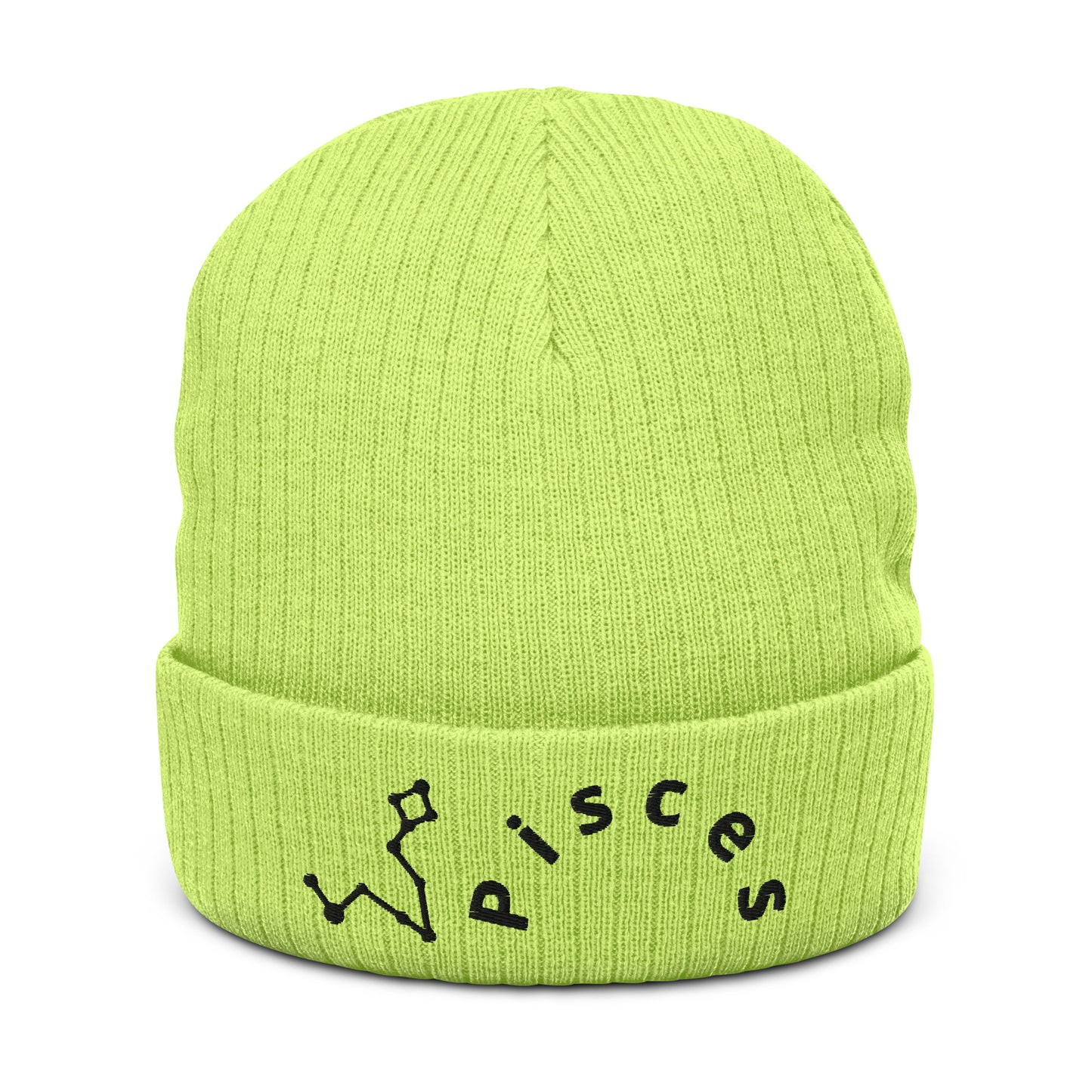 “Pisces” Ribbed Knit Beanie