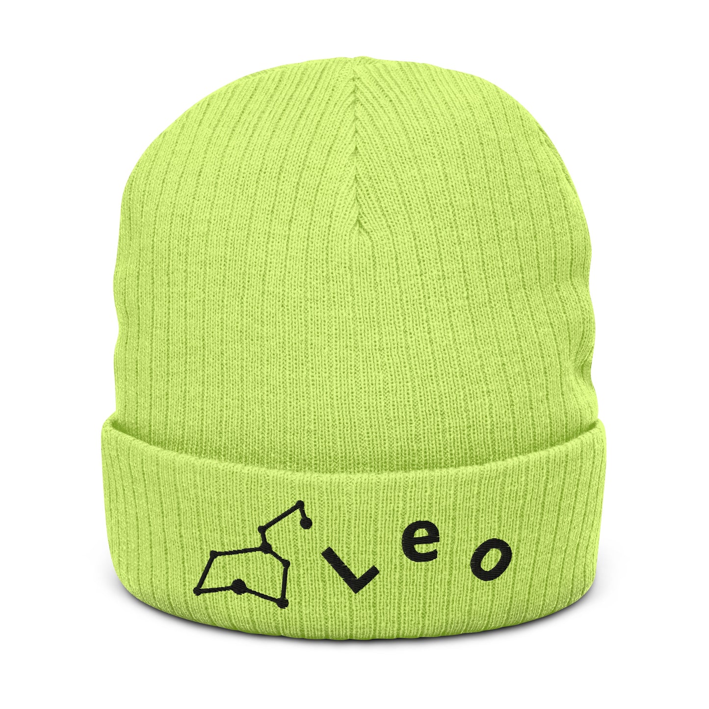 “Leo” Ribbed Knit Beanie