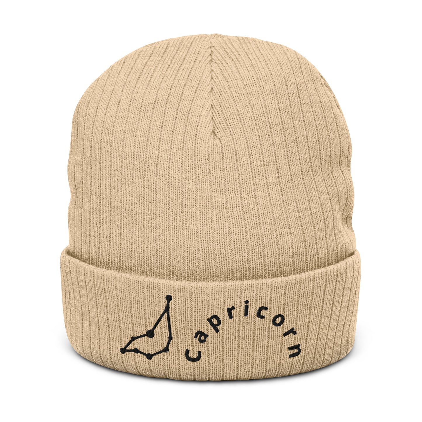 “Capricorn” Ribbed Knit Beanie
