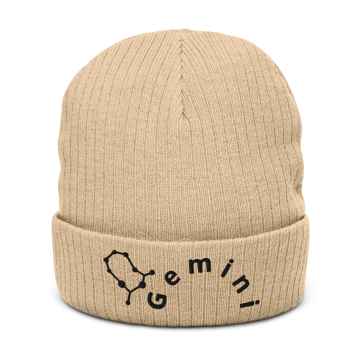 “Gemini” Ribbed Knit Beanie