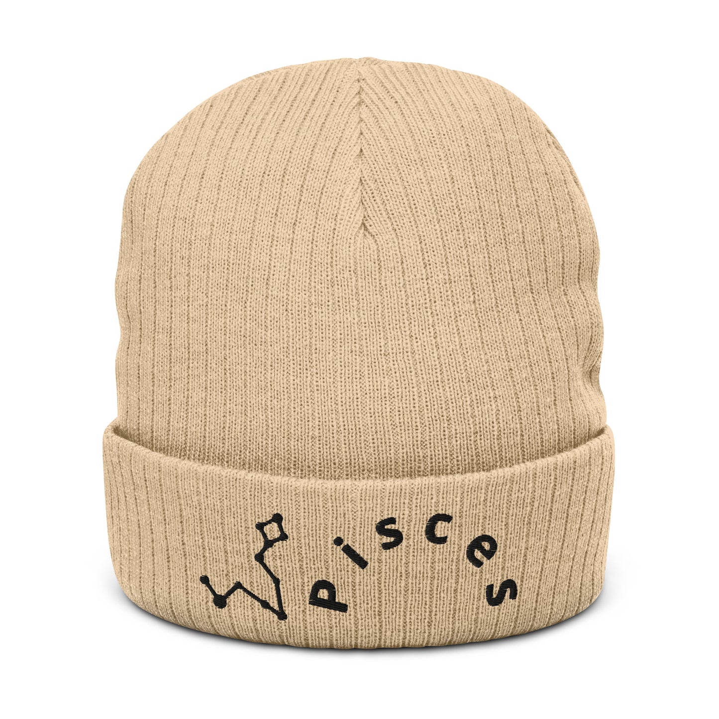 “Pisces” Ribbed Knit Beanie