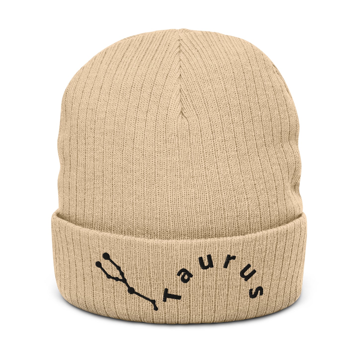 “Taurus” Ribbed Knit Beanie