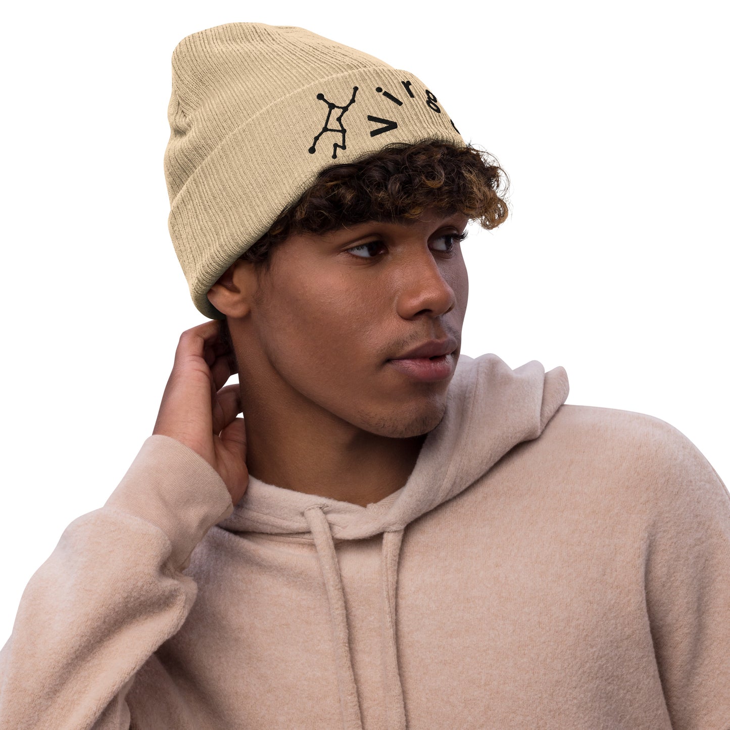 “Virgo” Ribbed Knit Beanie