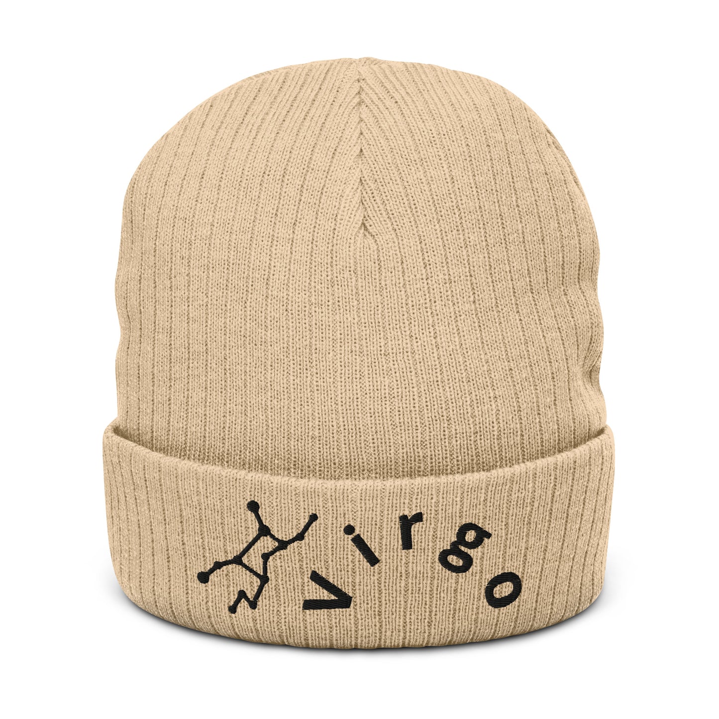 “Virgo” Ribbed Knit Beanie