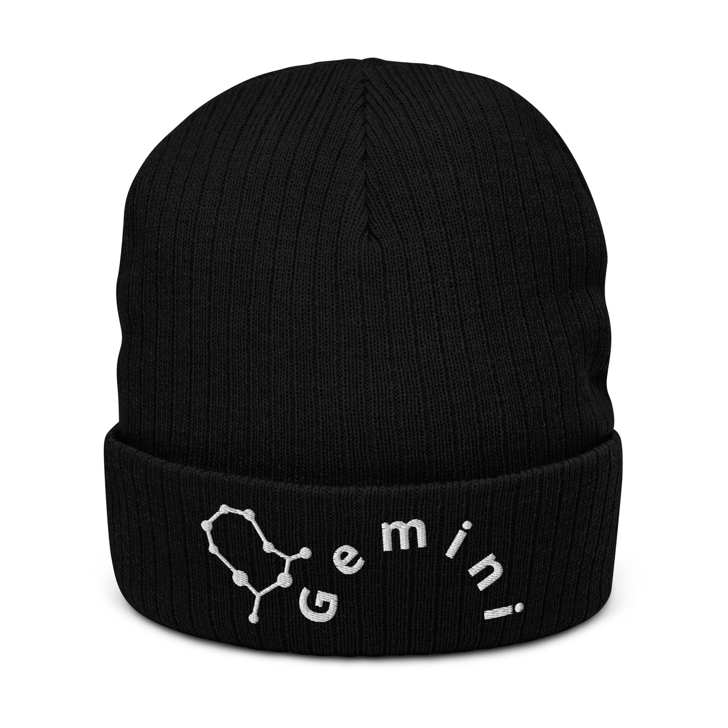 “Gemini” Ribbed Knit Beanie