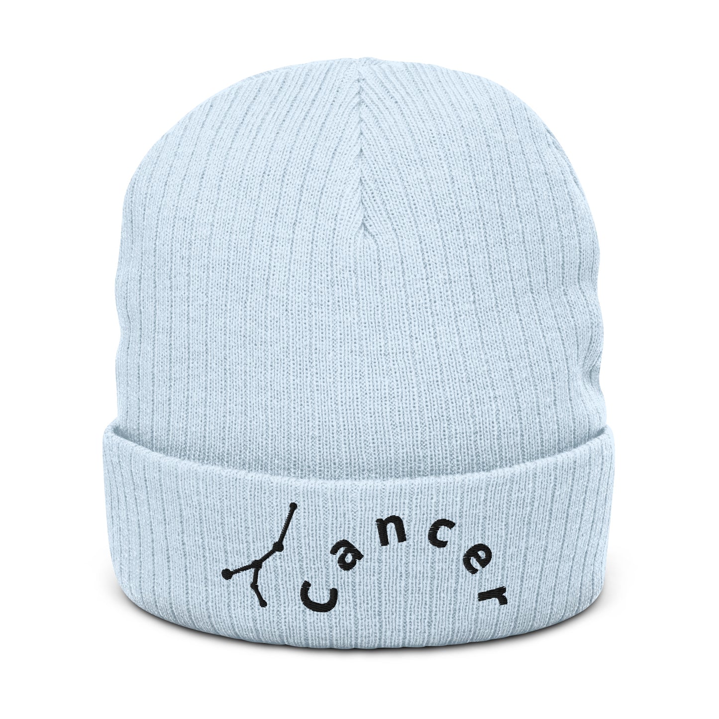 “Cancer” Ribbed Knit Beanie