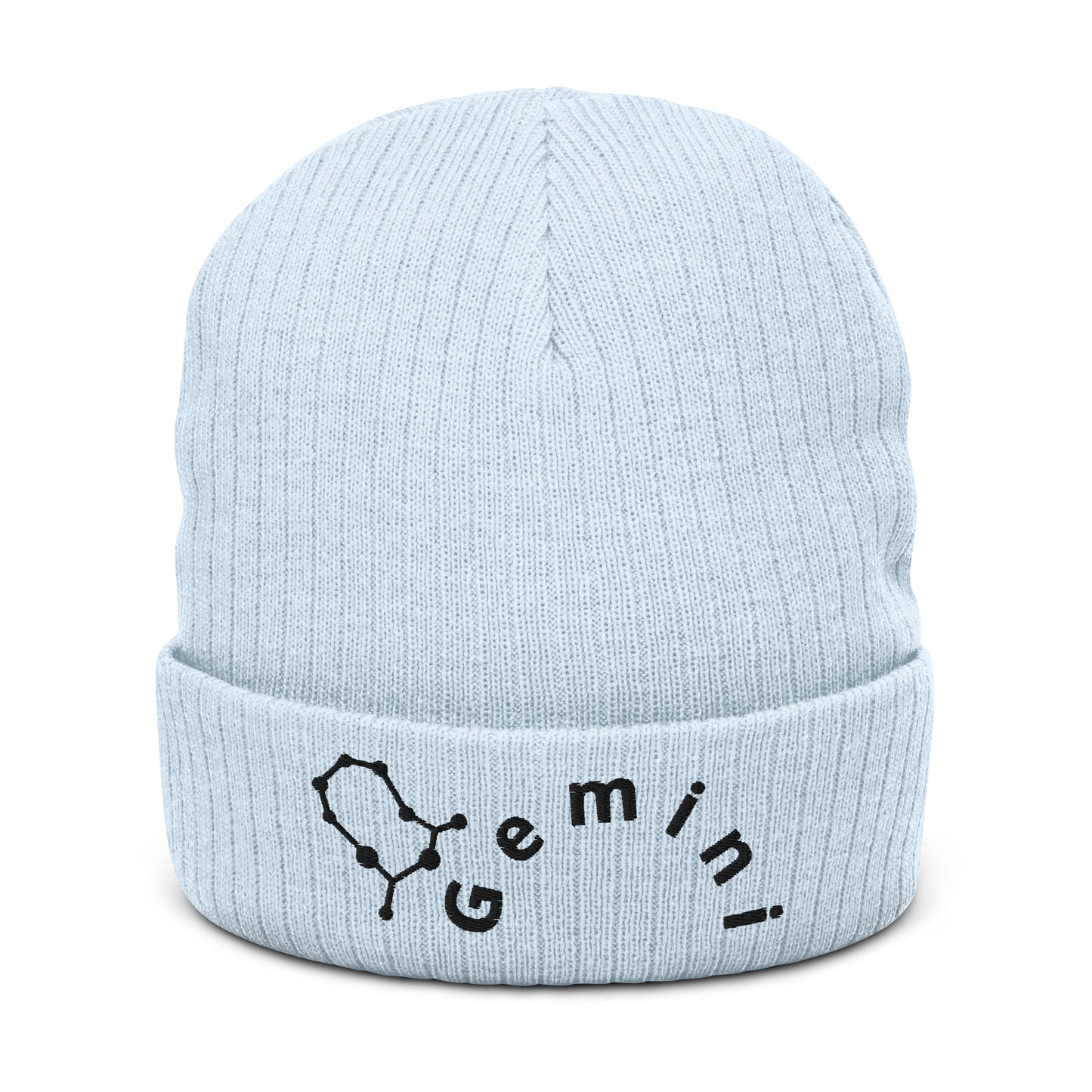 “Gemini” Ribbed Knit Beanie