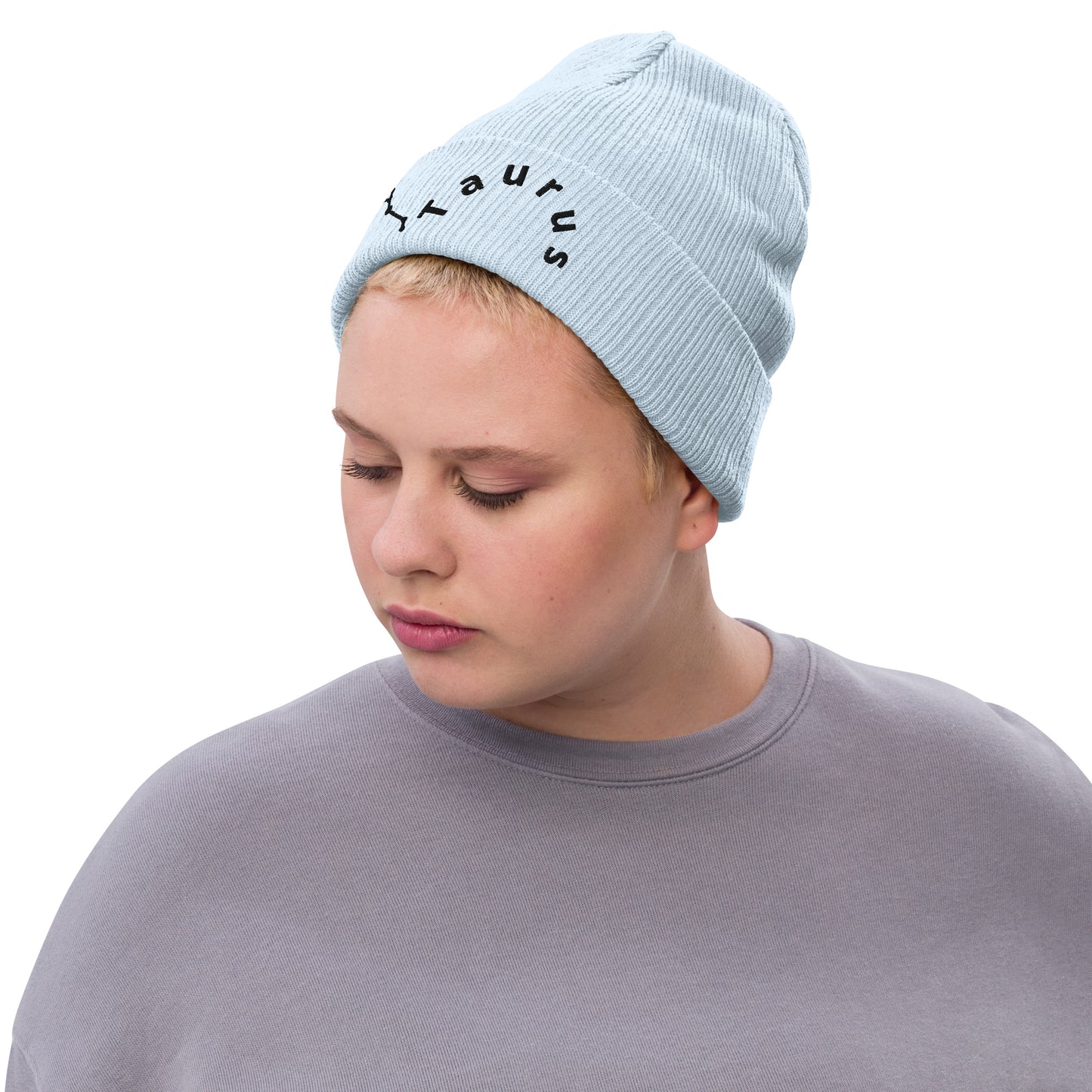 “Taurus” Ribbed Knit Beanie