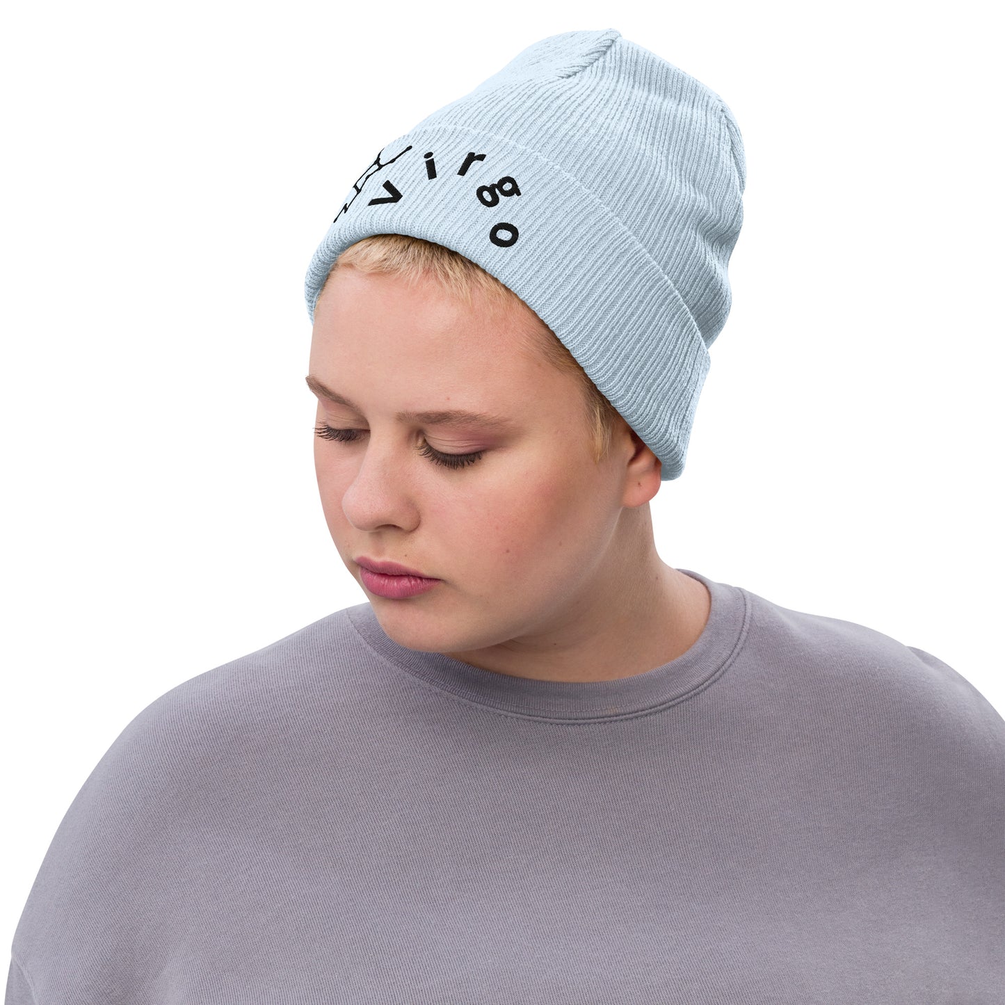 “Virgo” Ribbed Knit Beanie