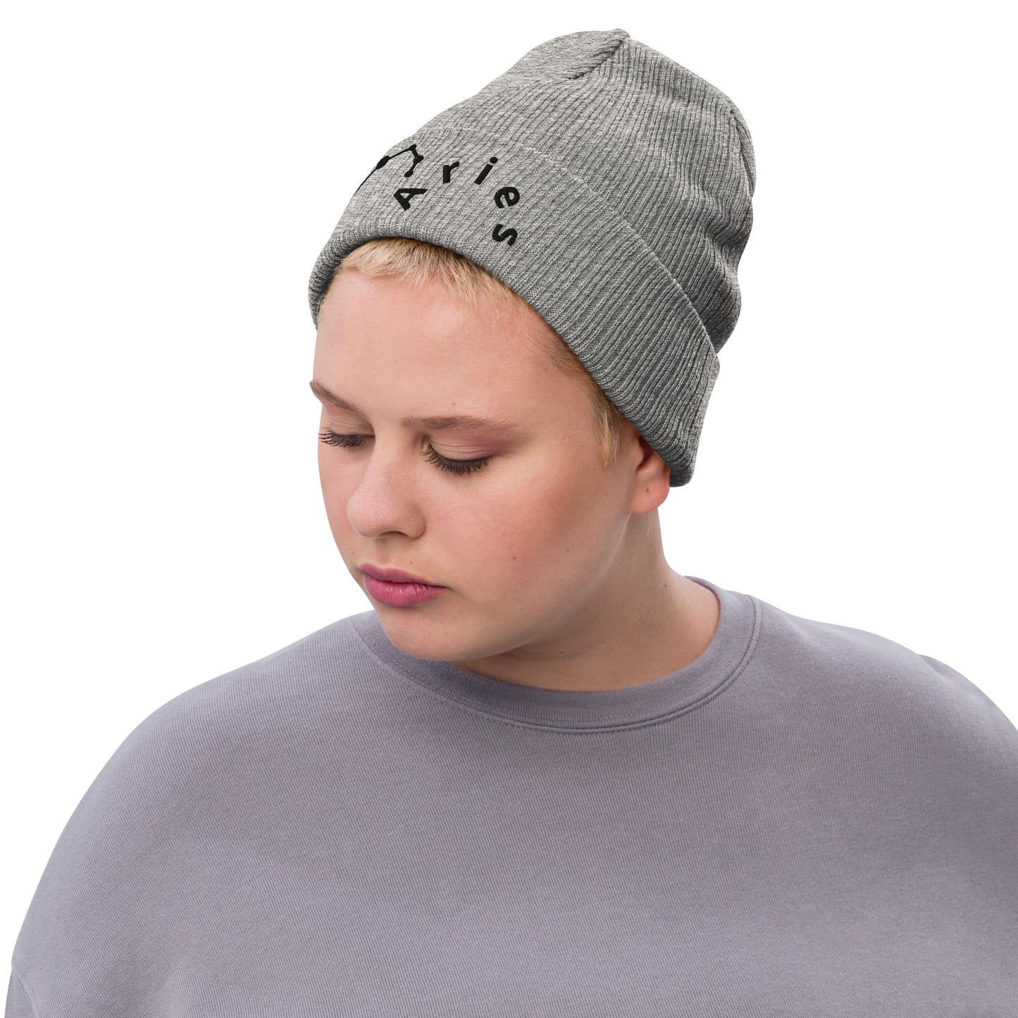 “Aries” Ribbed Knit Beanie