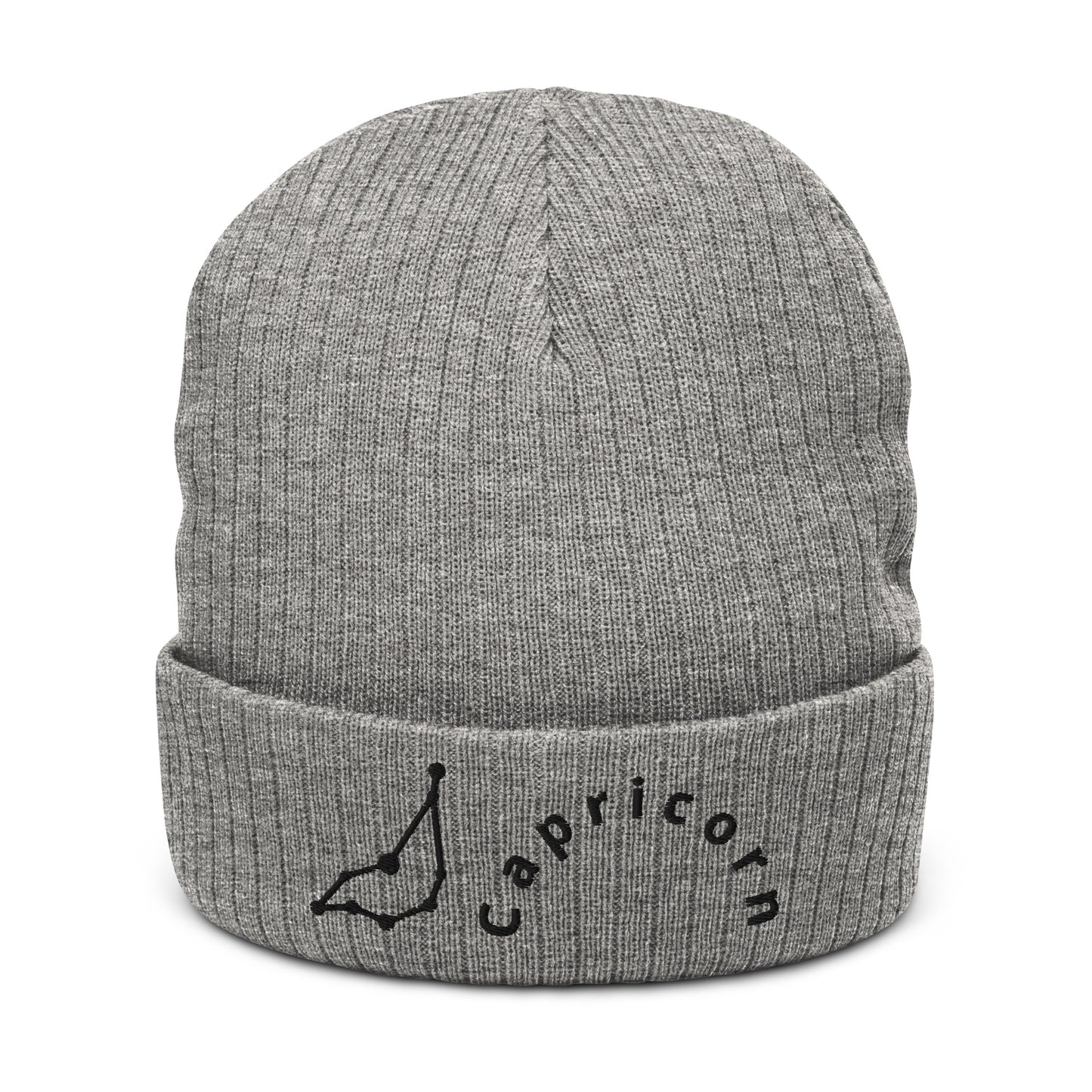 “Capricorn” Ribbed Knit Beanie