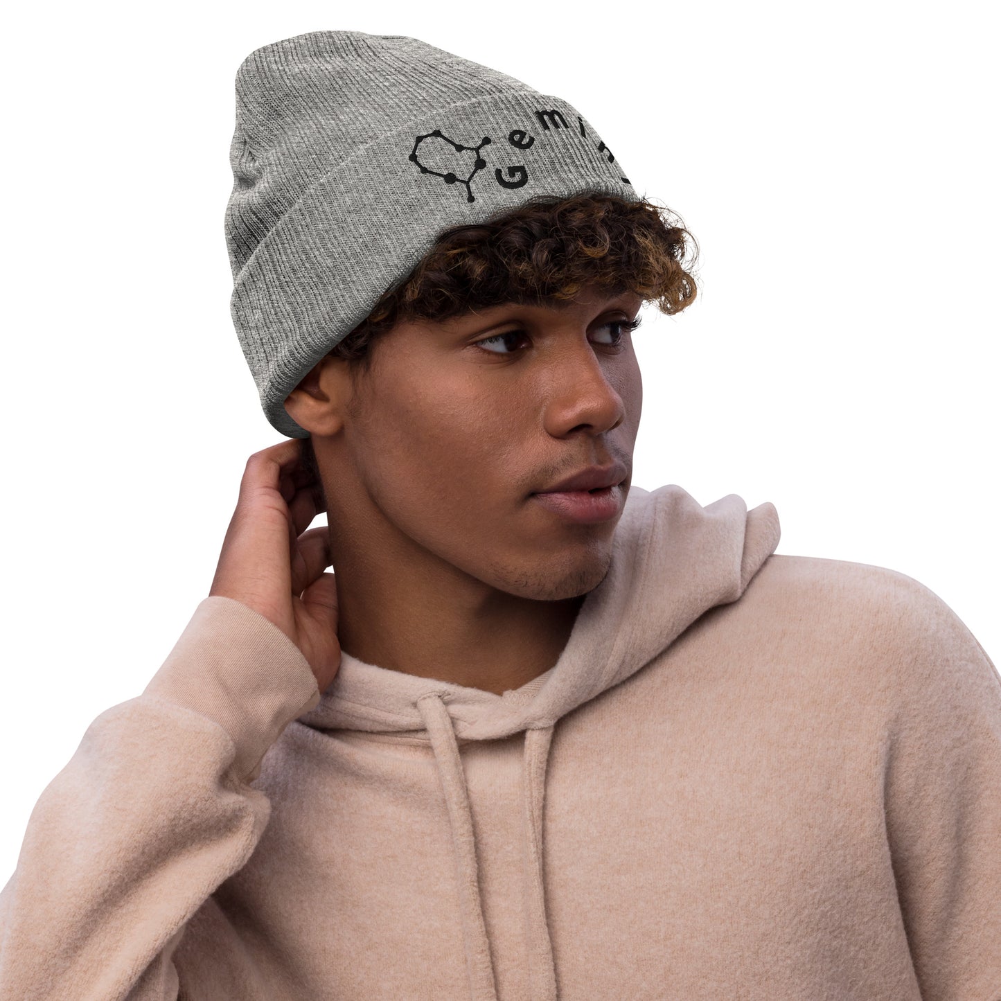 “Gemini” Ribbed Knit Beanie