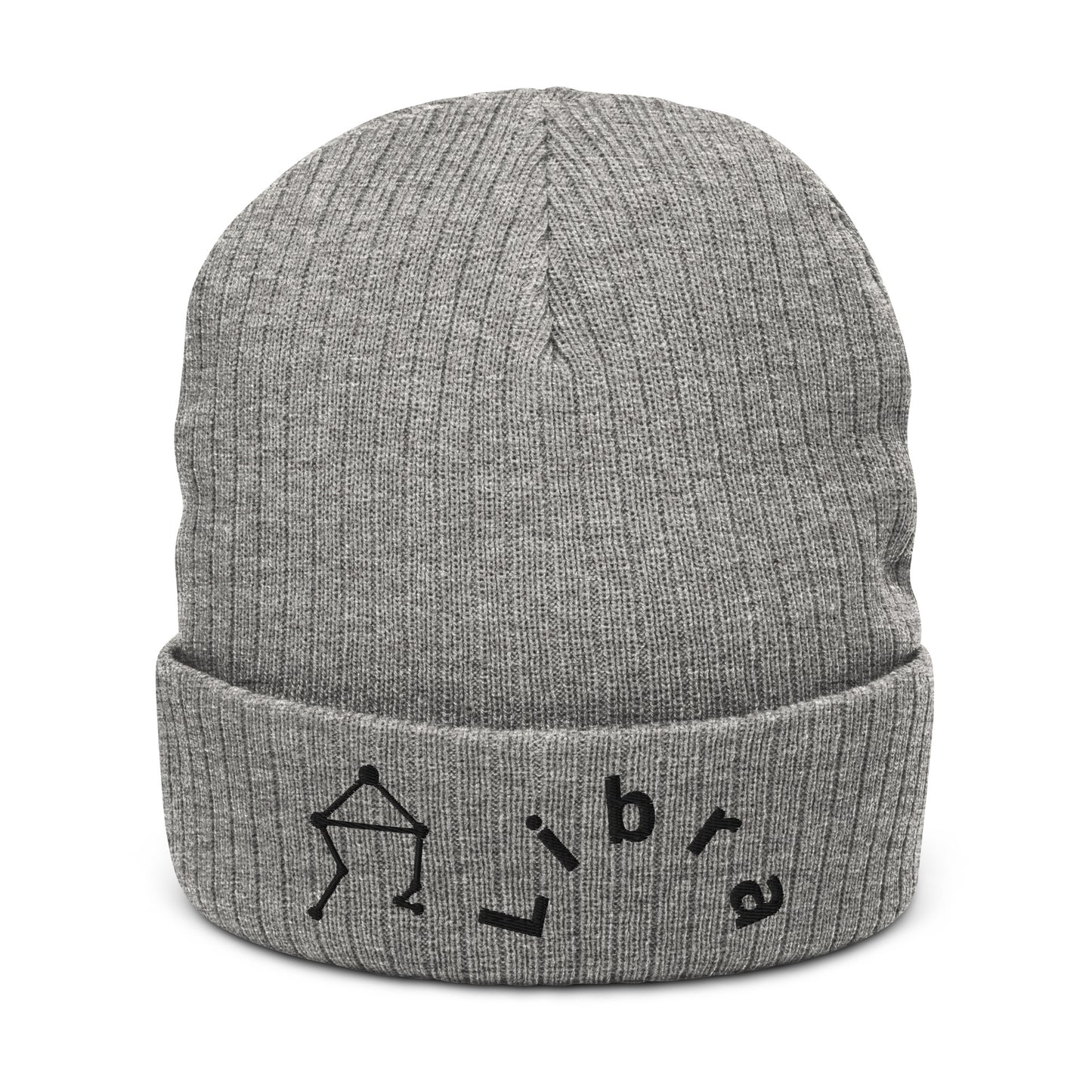 “Libra” Ribbed Knit Beanie