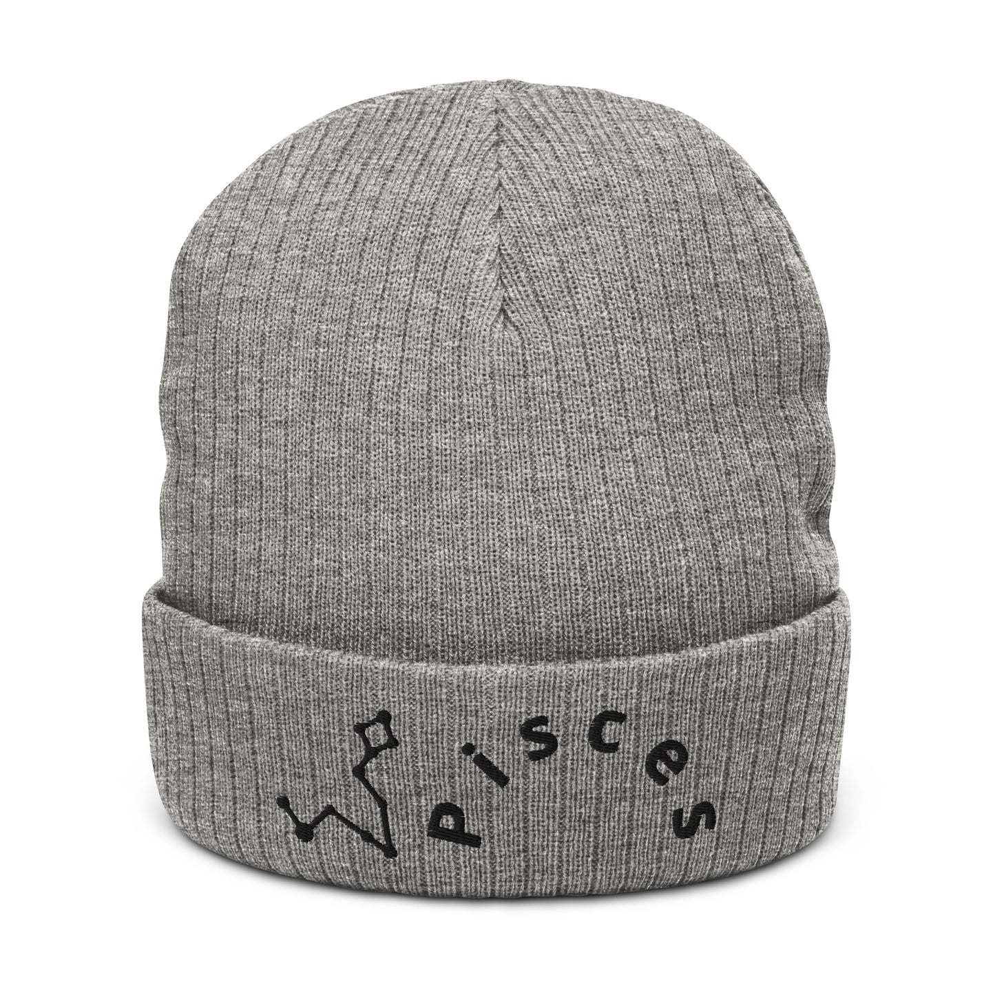 “Pisces” Ribbed Knit Beanie