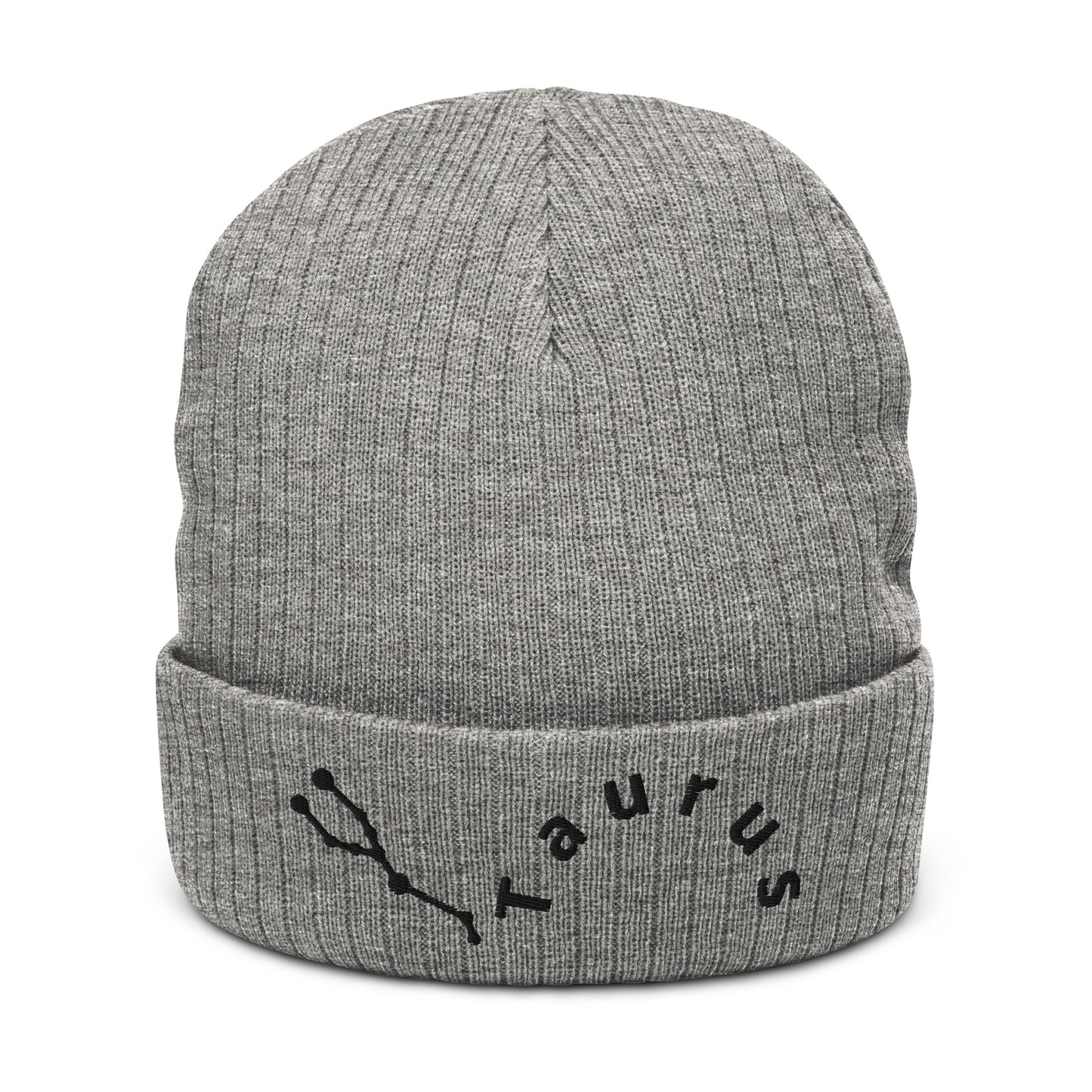 “Taurus” Ribbed Knit Beanie